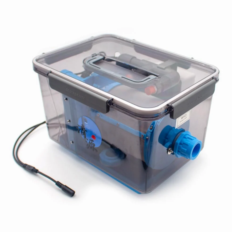 Filtro a Controlavaggio Automatico 110-220 V, Microfiltro a Tamburo Rotante per Laghetti e Acquari, Rete in Acciaio Inox a 200 Mesh