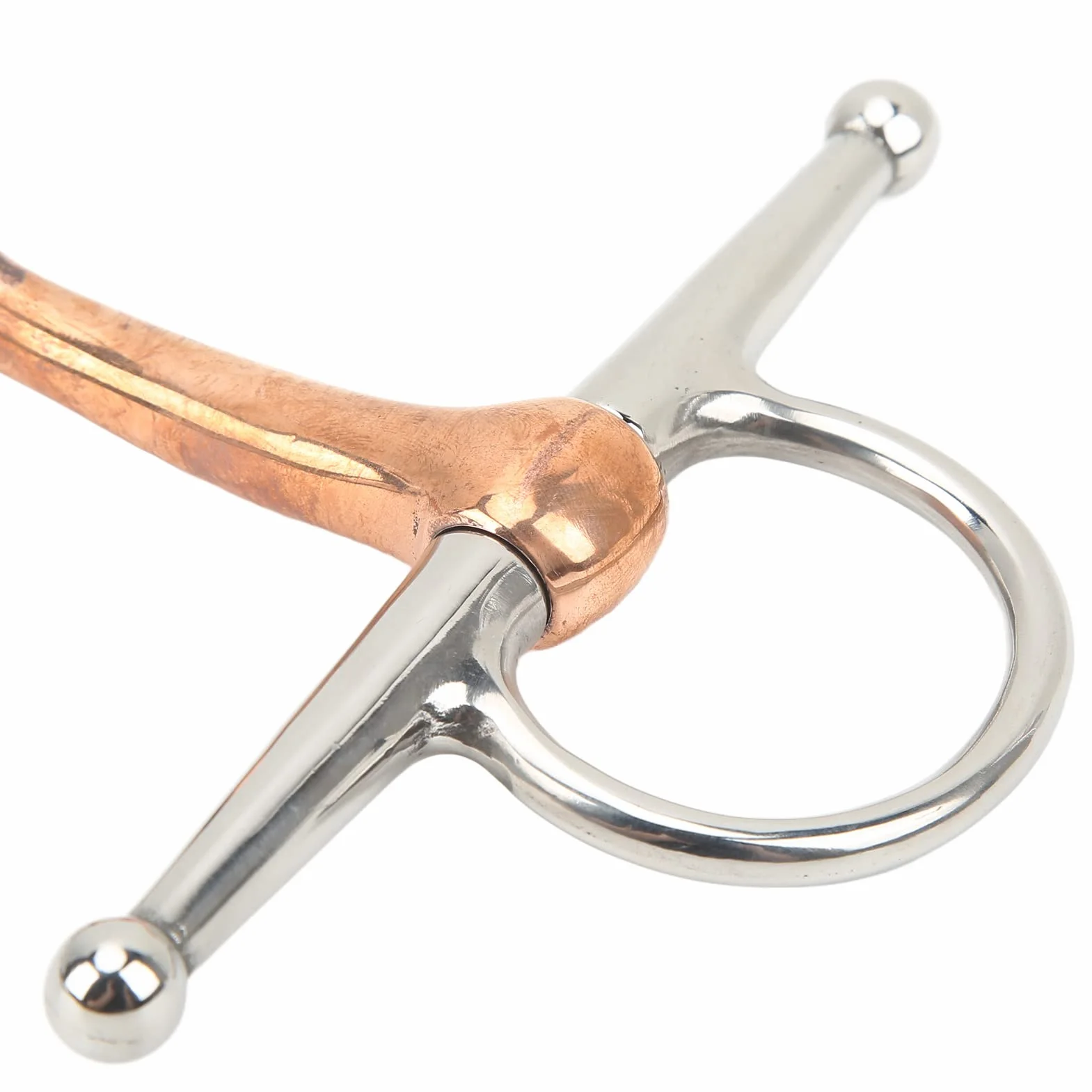Filetto per Guancia Piena per Cavallo, Filetto per Cavallo da 125 Mm, Filetto per Cavallo con Bocca in Acciaio Inossidabile, Anello Sciolto per Cavallo in Rame, Filetto per Cavallo da Masticare