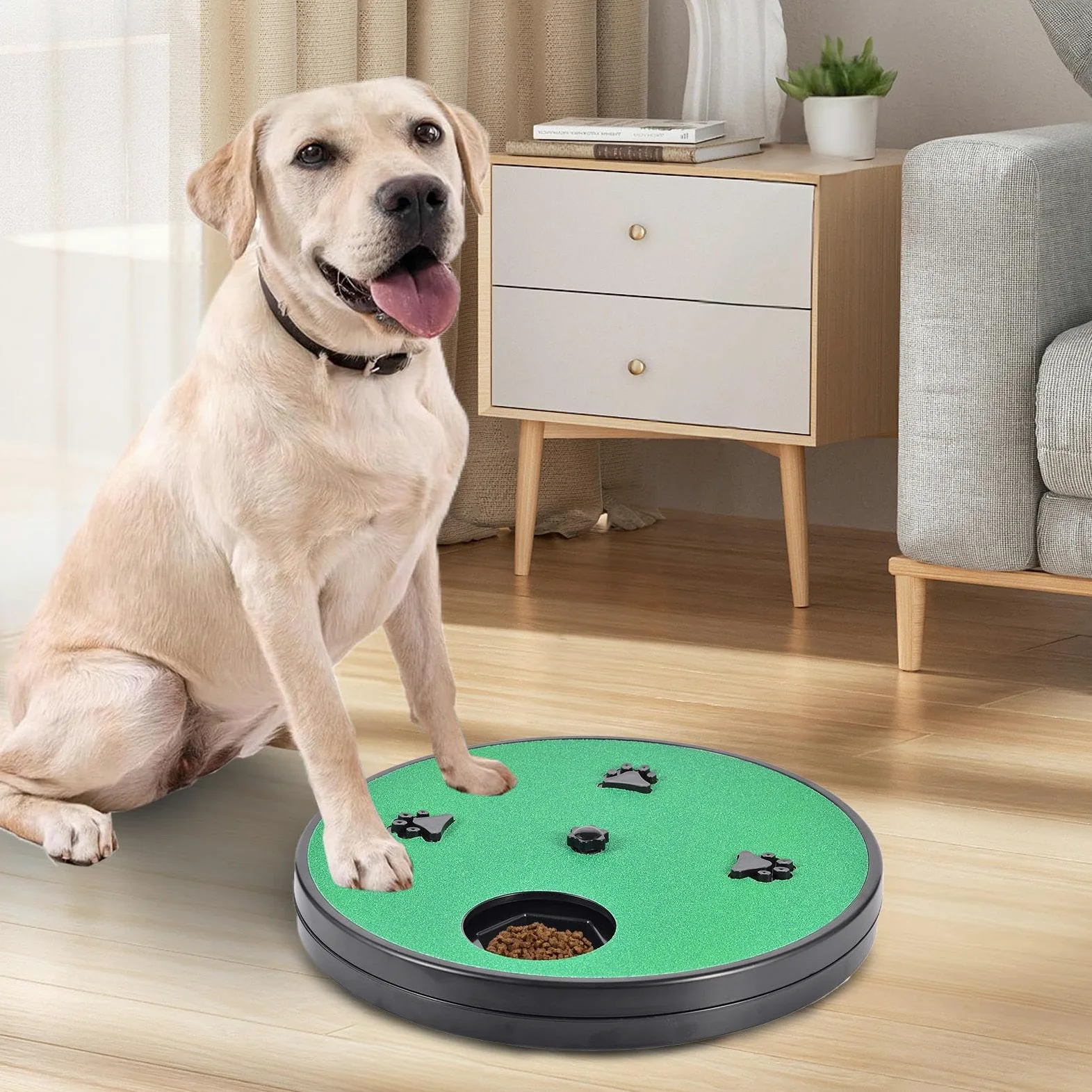 Lima Unghie per Cani - Gratta E Ricevi Snack con Puzzle - Tavola Unghie | Rotante Girabile,Per Uso Interno Mobili Divano Auto Addestramento Foraggiamento