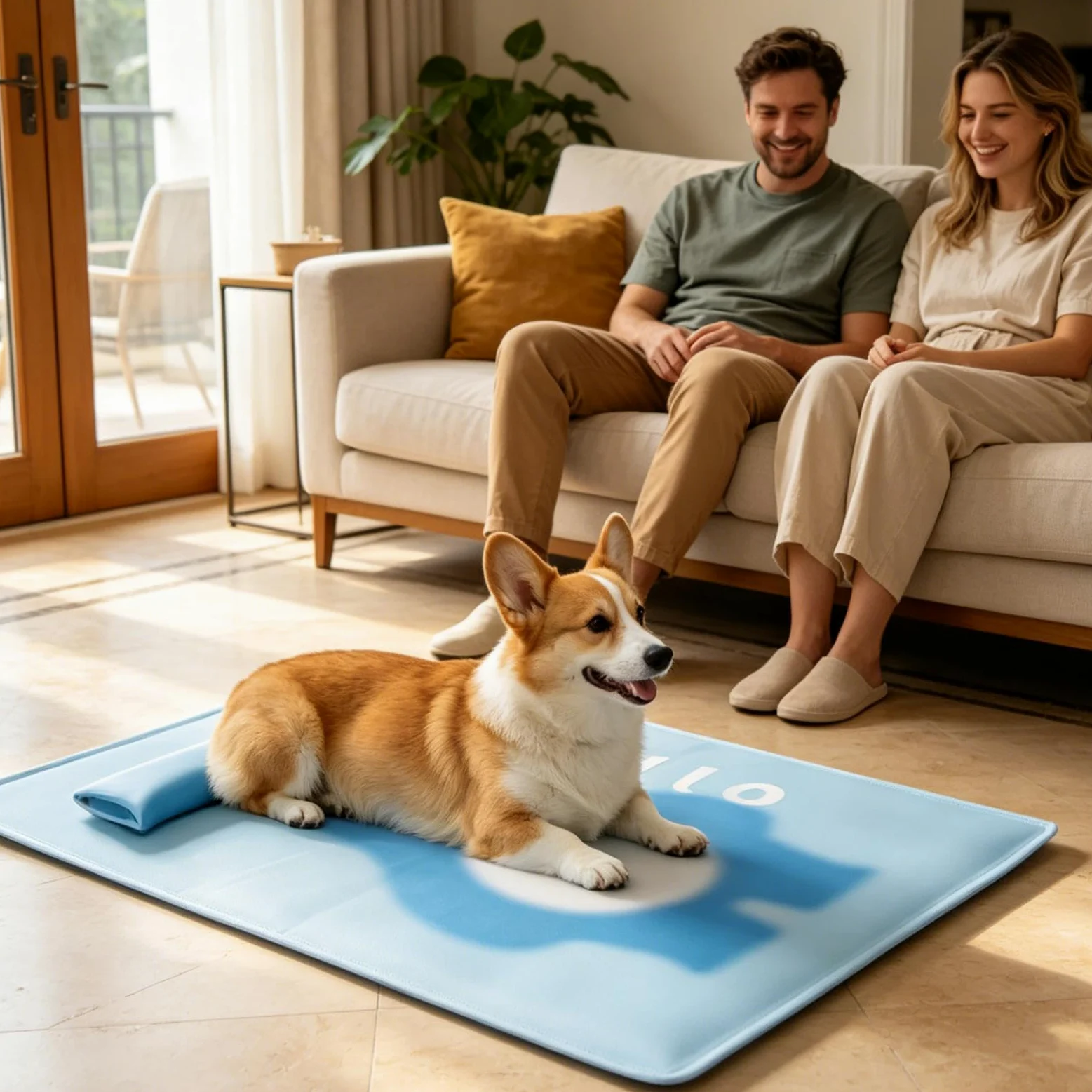 Tappetino refrigerante per cani, in PVC, gel, cotone PP, resistente ai , lettino per animali domestici, facile da pulire, cuscino per alleviare il calore, per ambienti esterni, caldo, campeggio