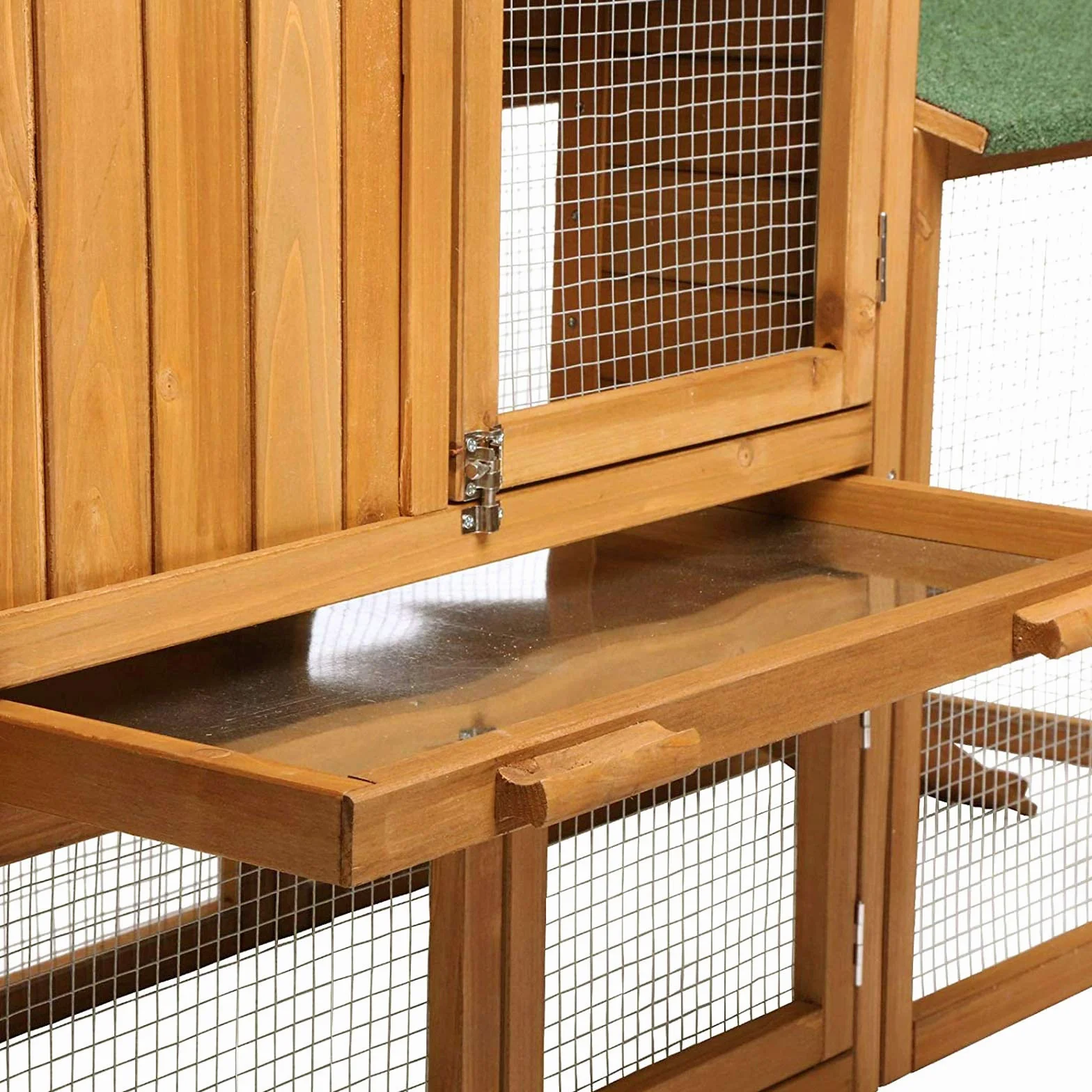 lionto Gabbia Coniglio Legno Casetta Animali da Compagnia Gabbia Esterno 147x52x85 cm