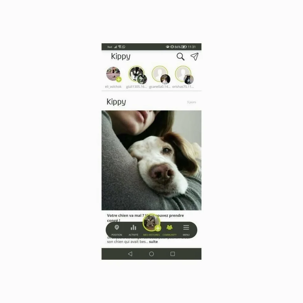 Kippy EVO | GPS per Cani - Localizzatore per Cani e Gatti Impermeabile con GPS per collare - Tracker di Attività e Salute del tuo Cane, con Recinto Digitale e Notifiche - Colore Grigio