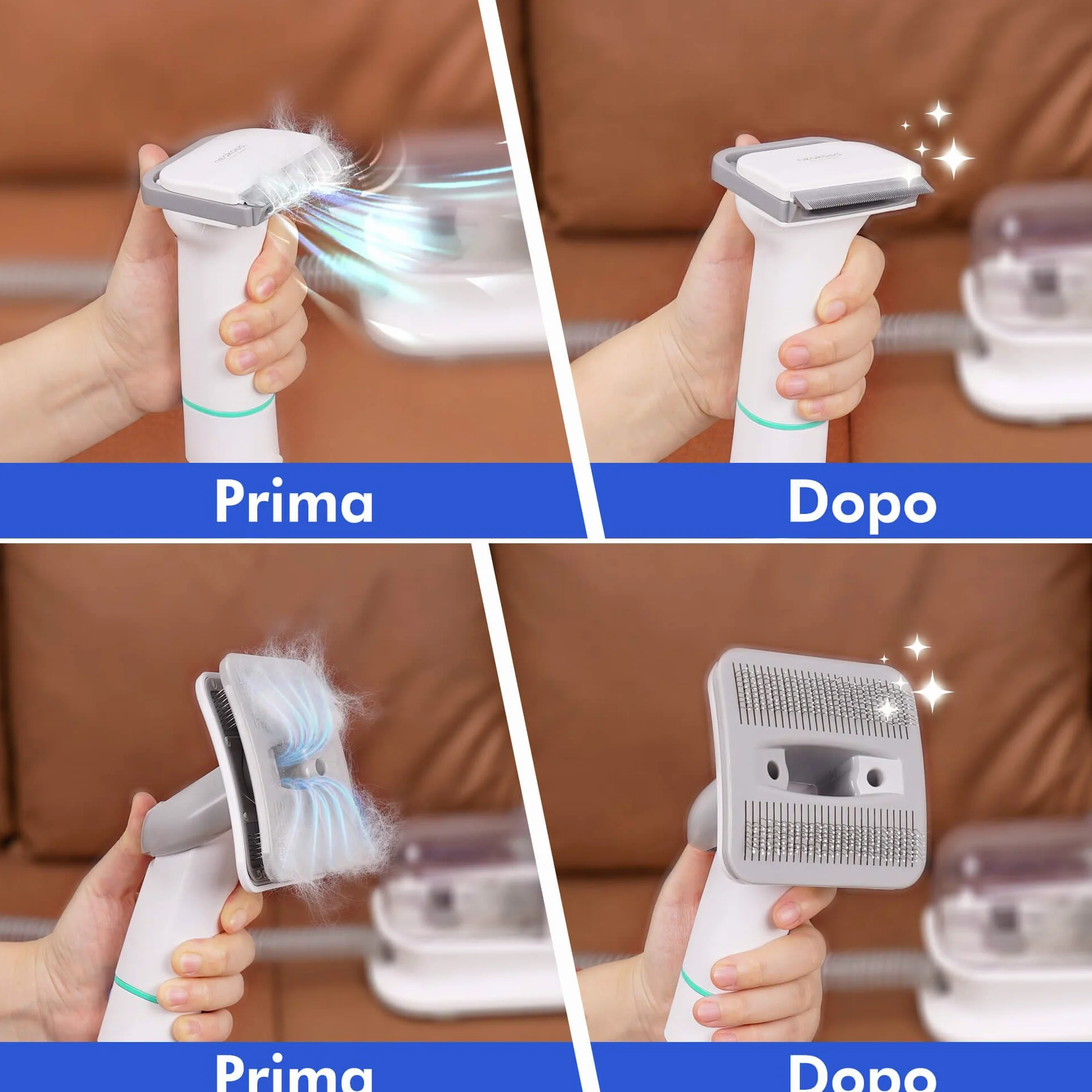 Neakasa P1 PRO Kit per toelettatura e aspirazione a Vuoto per Animali Domestici, Tosatrice per Cani e Gatto Pelo Lungo Professionale (Bianco)