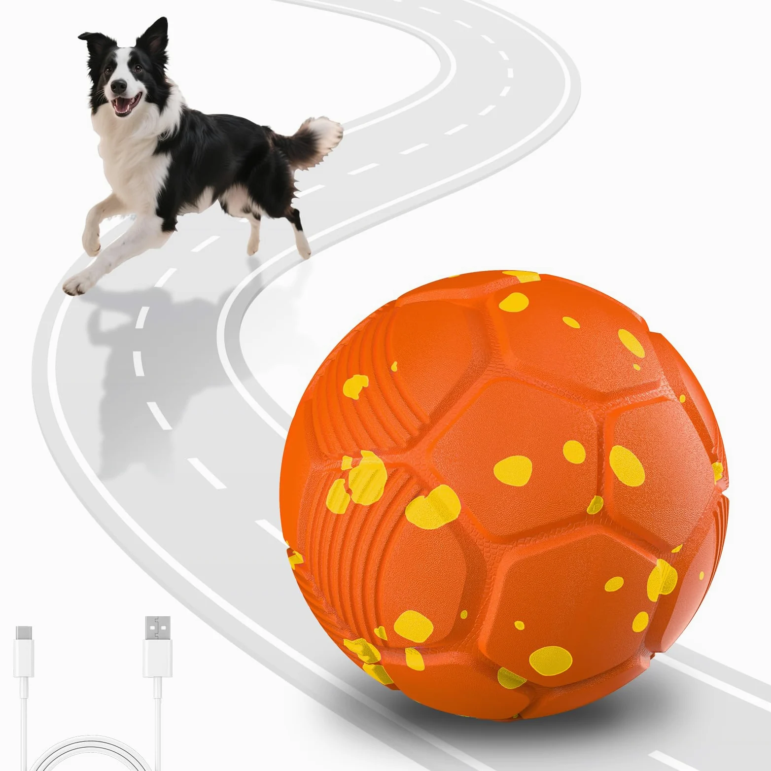 Palle per Cani Giocattolo Intelligente Interattivo con 3 Modalità di Gioco Impermeabile,Ricaricabile, per Cuccioli Cani di Taglia Media e Grande Giocattolo Elettrico Indistruttibile