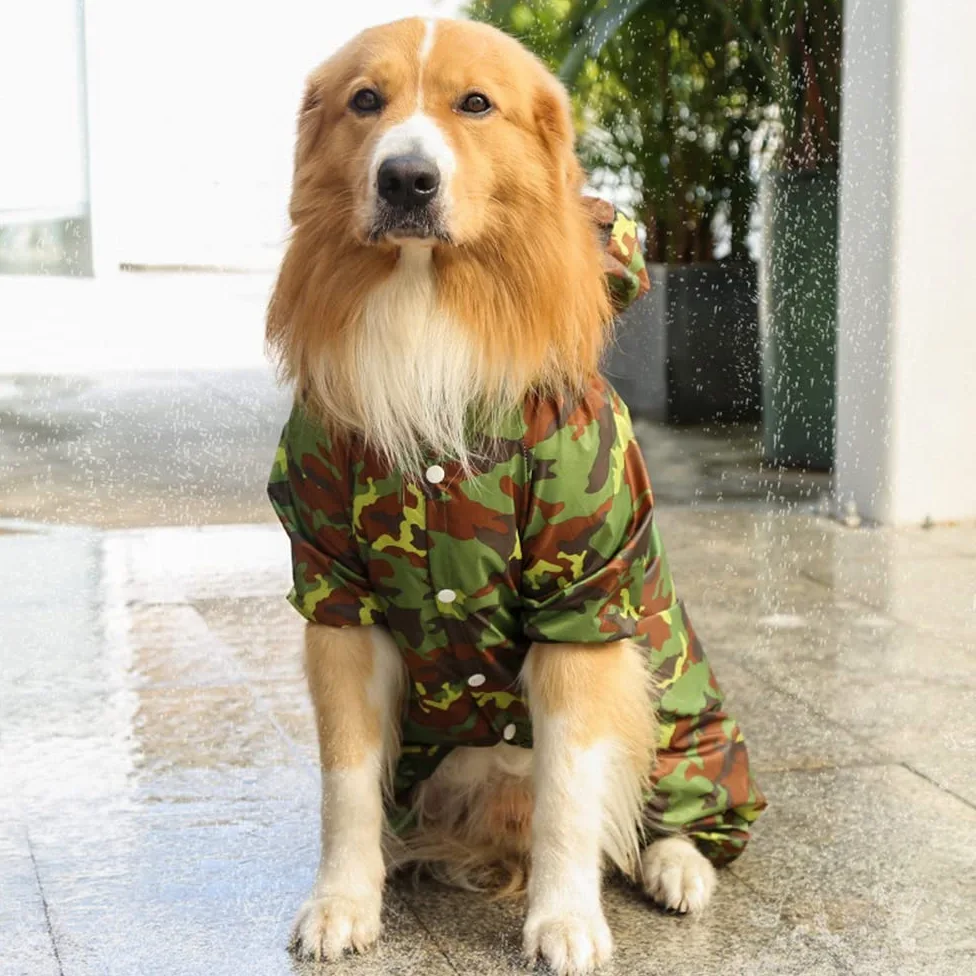 Il cappotto da pioggia del cane, Impermeabile for cani di grandi dimensioni, regolabile, impermeabile for animali domestici, giacca antipioggia leggera con cappuccio e for(6xl)