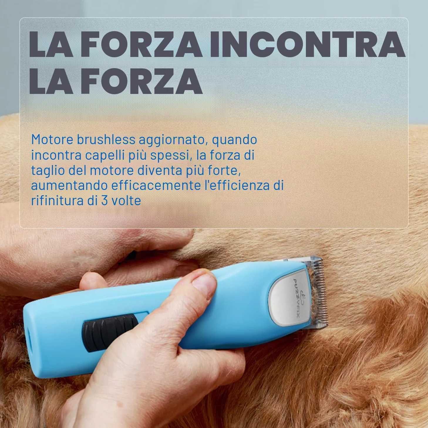 Tosatrice per Cani Professionale,Tosatrice a 2 Velocità Design Ergonomico per Cani e Gatti, Tosatrice per Peli di Animali Spessi, Lunghi e Ricci