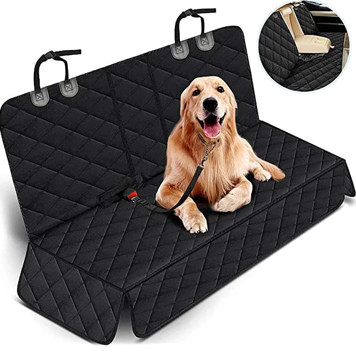 Coprisedile Posteriore Auto per Cani, per VW Caddy Maxi 5 (V) SB I 2020-2024 Coperta per Cani, per Auto, per Il Sedile Posteriore,Antiscivolo e AntiGraffio