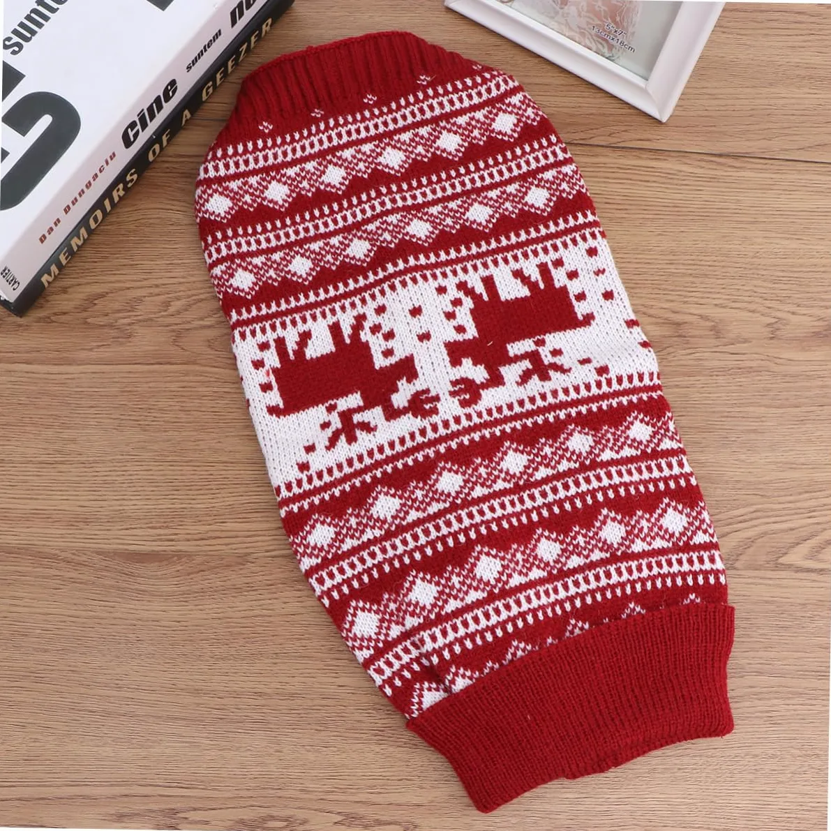BESPORTBLE 3 Pz Abbigliamento Natalizio per Animali Domestici Costume Cane Natale Maglioncini Cane Cucciolo Natale del Cane Maglioni Natalizi Vestiti Autunno e Inverno Maglione Rosso