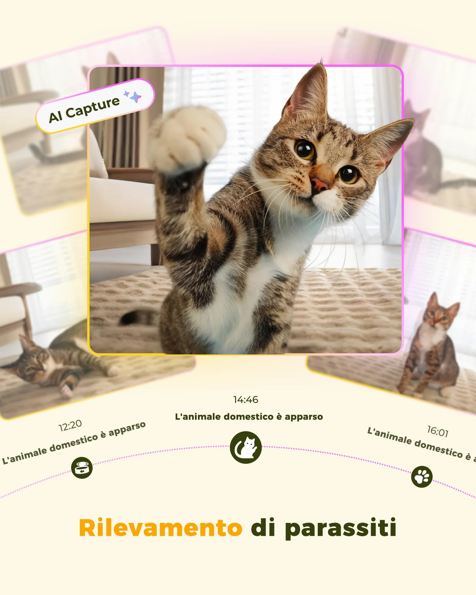 ARENTI Distributore Automatico Cibo per Gatti e Cani con Telecamera HD 2K/3MP,Fontanella per Gatti,WiFi 2.4G&5G,4.5L Dispenser Cibo Gatti/Cani con Audio Bidirezionale, Controllo APP