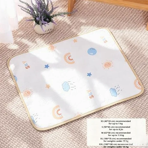 Tappetino rinfrescante per cani, non tossico, traspirante, estivo, cuscino portatile per cani e gatti, tappetini per uso quotidiano per interni ed esterni (L-70 x 55 cm)
