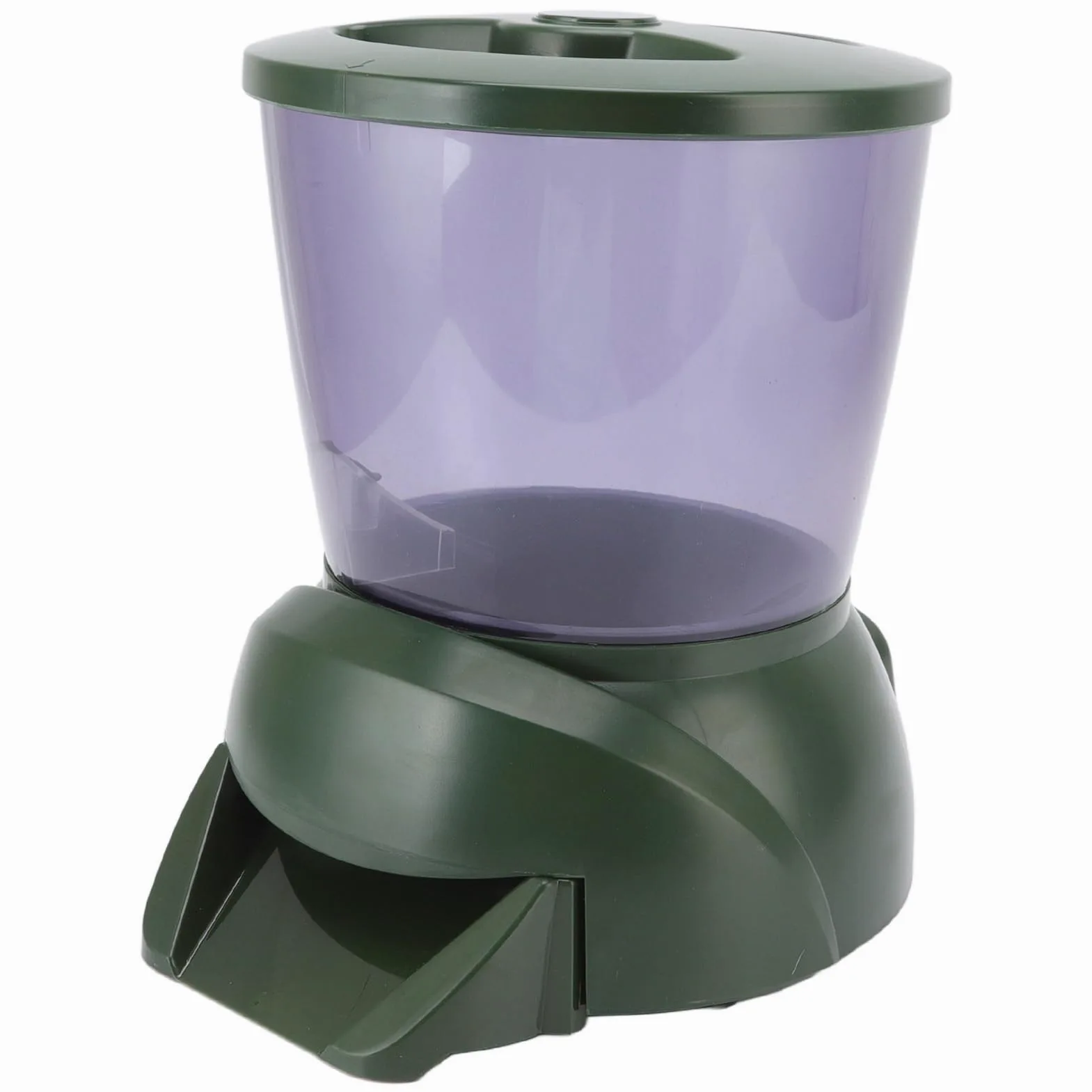 Mangiatoia Automatica per Pesci da 4,25 Litri, Display LCD, Dispenser Automatico di Mangime per Pesci da Laghetto Alimentato a Batteria con Porzioni di Alimentazione Regolabili,