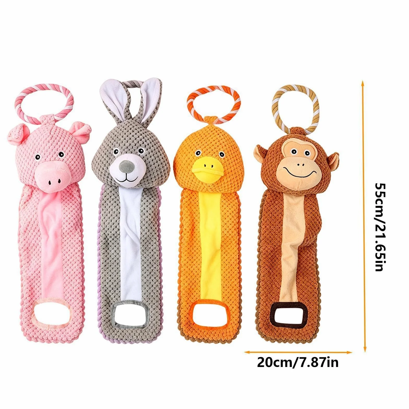 Giocattoli da masticare per cuccioli durante la dentizione, interattivi, per la cura occupata, giocattoli di peluche resistenti per cuccioli da masticare, per casa, viaggi, auto, tiro alla corda noia