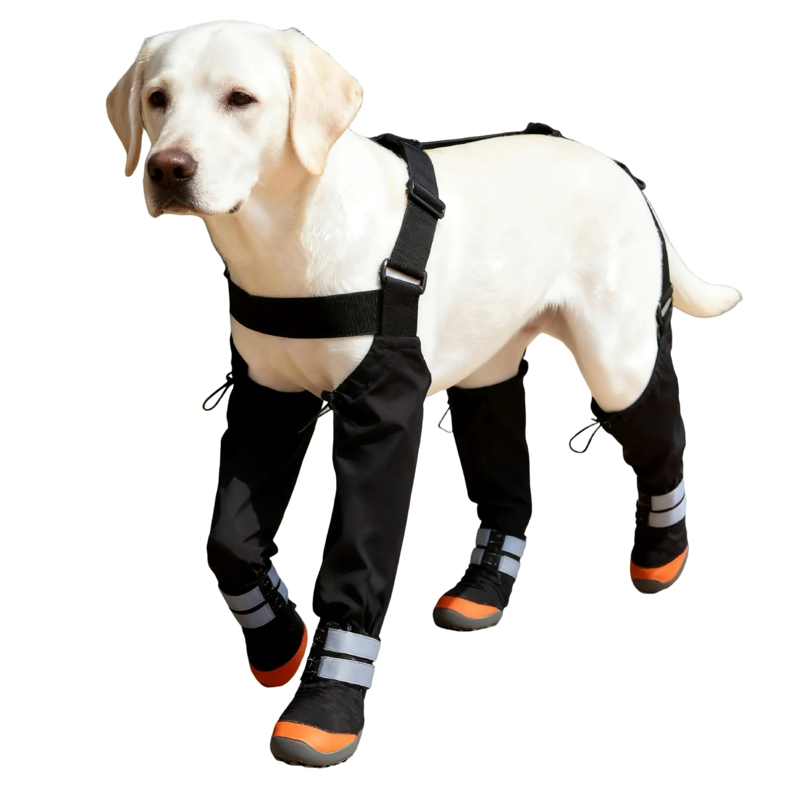 Stivaletti Regolabili per Cani Proteggi Zampe Impermeabili | Bretelle Regolabili per Cani con Striscia Riflettente Per Zampe, Passeggiate all'Aperto su Neve, Inverno