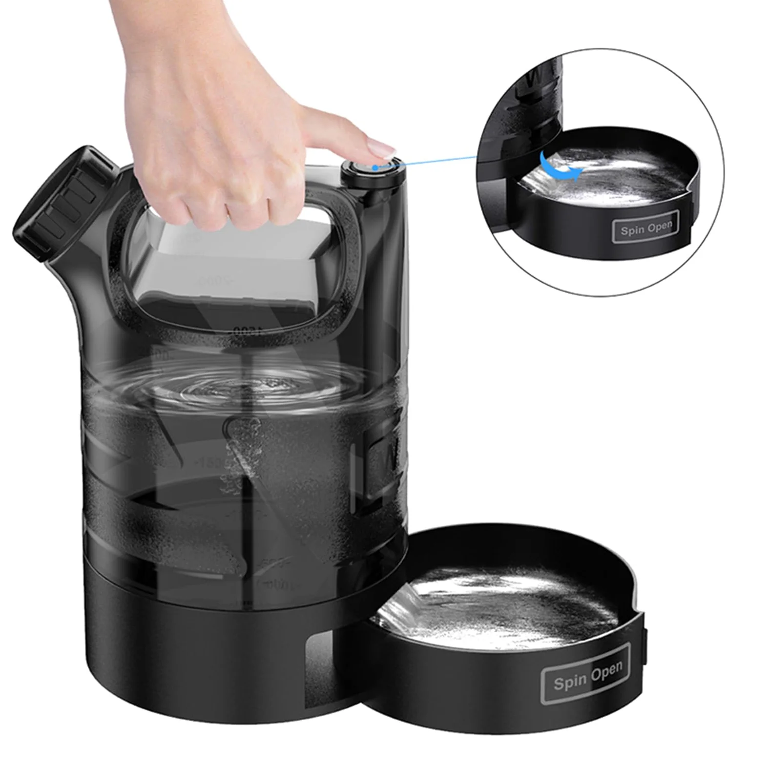 Bottiglia d'Acqua da Viaggio per Cani Dispenser da Bere per Animali | Borraccia Con Capienza Abbondante Per Campeggio, Viaggi, Aperto, Spiaggia, Escursionismo