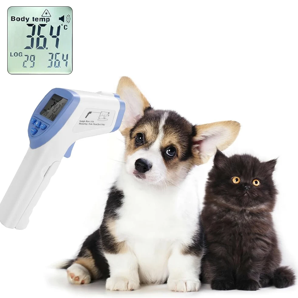 Termometro Veterinario, Display a LED Elettronico Per Animali da Compagnia Per Cani Termometro a Infrarossi Ad Alta Precisione Medicina Per La Salute del Bestiame Proteggi Bovini Pecore Maiale Cure Ca