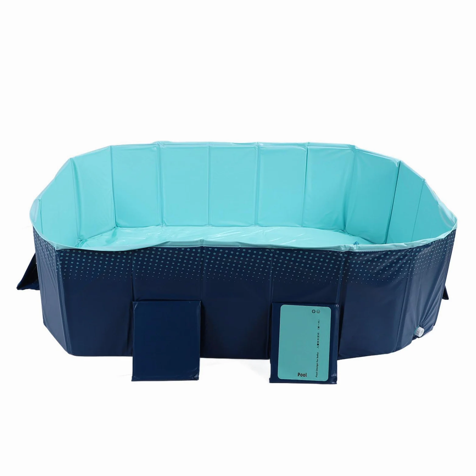 Piscina pieghevole per cani, piscina portatile in plastica rigida per cani e gatti, vasca da bagno all'aperto per animali domestici, dimensioni 1,85 m, facile da usare e riporre