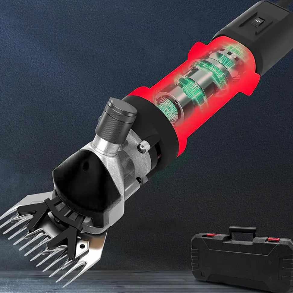 Tosapecore Tosatrice Elettrica Professionale per Pecore Capre Lama Alpaca con Motore 550W Regolabile 6 Velocità Valigetta e Accessori Inclusi