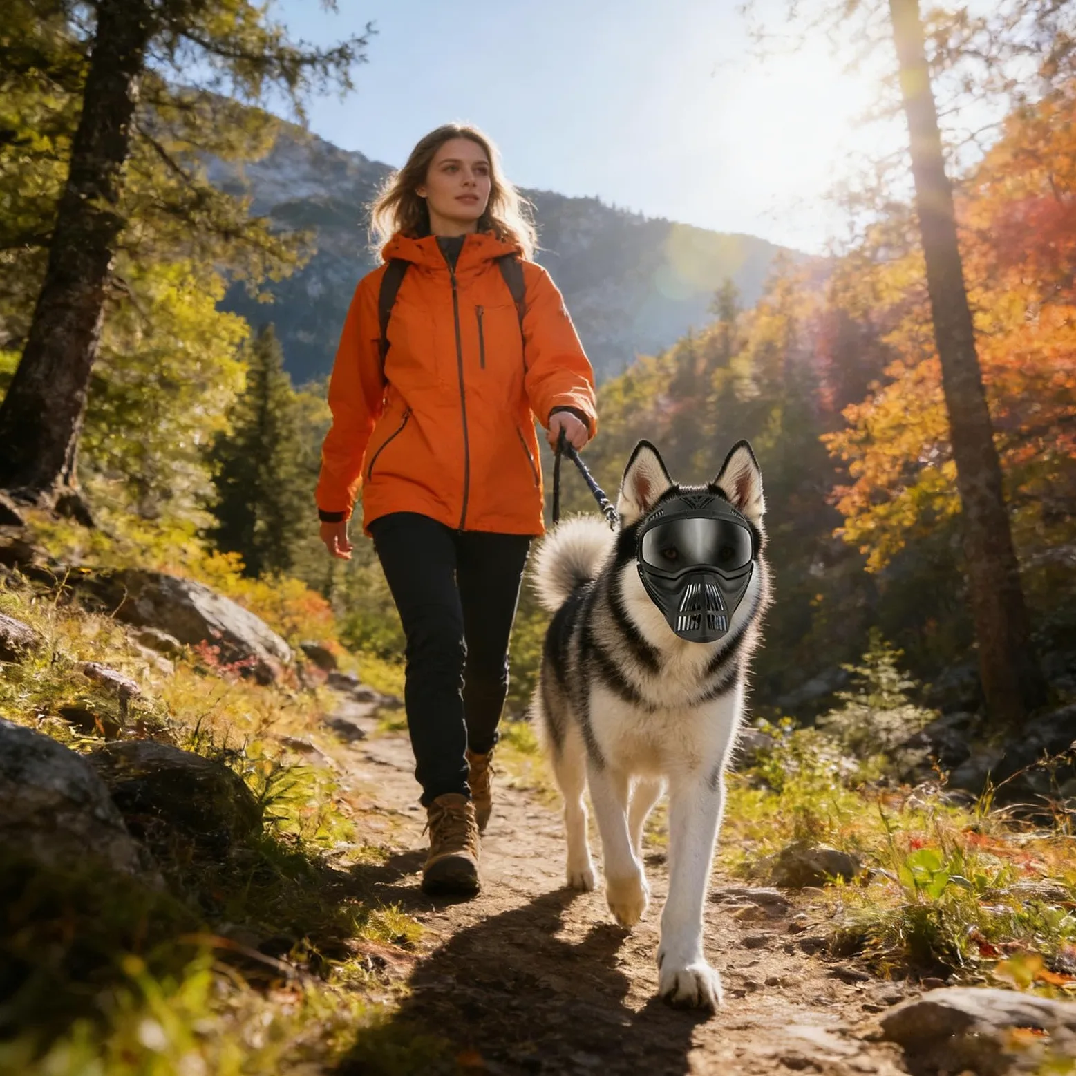 Occhiali Per Cani Occhiali Antiappannamento Con Copribocca | Maschera Protettiva Regolabile con Protezione UV e Antivento Per Taglia Media E Grande Con Copertura Completa Del Viso Per