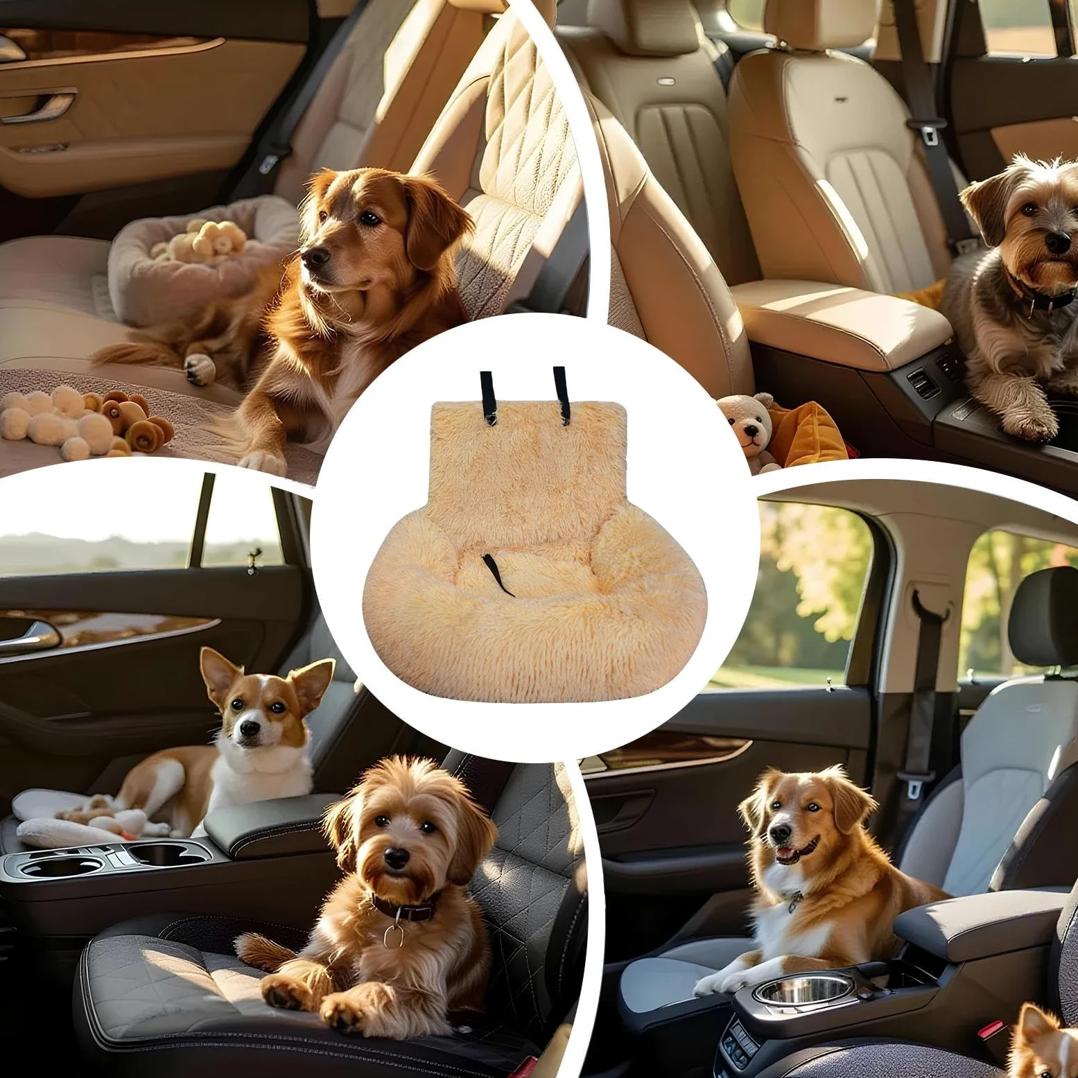 Sedile Auto Cani Cuscino Lavabile Auto Viaggio | Rialzo Morbido Gatti Taglie Piccole Grandi Cuccioli Veicoli Viaggi Vacanze Campeggio