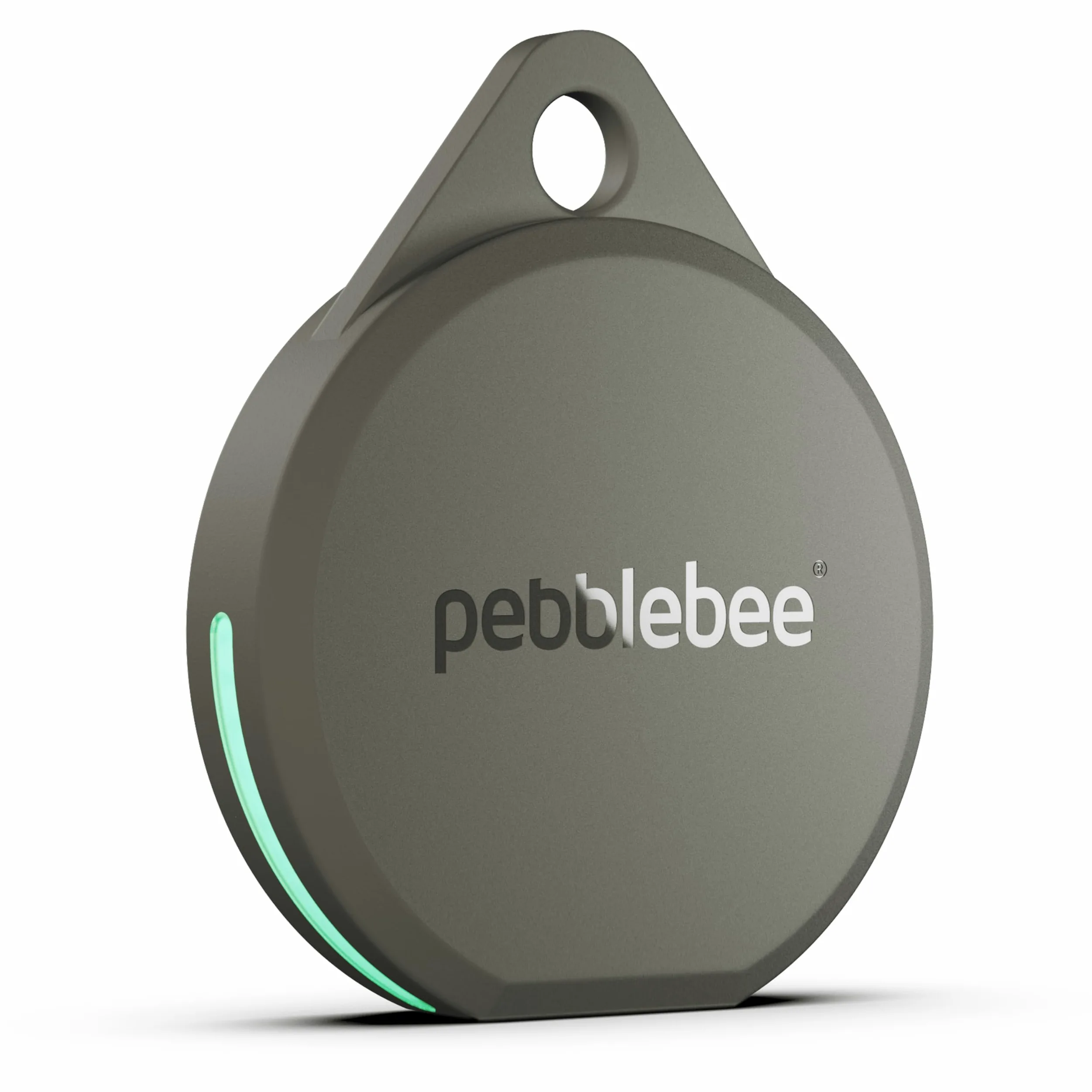 Pebblebee Clip 5 | Tag tracker Bluetooth ricaricabile per chiavi e borse | Alternativa a Air Tag e tracker Android | Sirena da 130 dB, stroboscopio LED luminoso, batteria 12 mesi, modalità di
