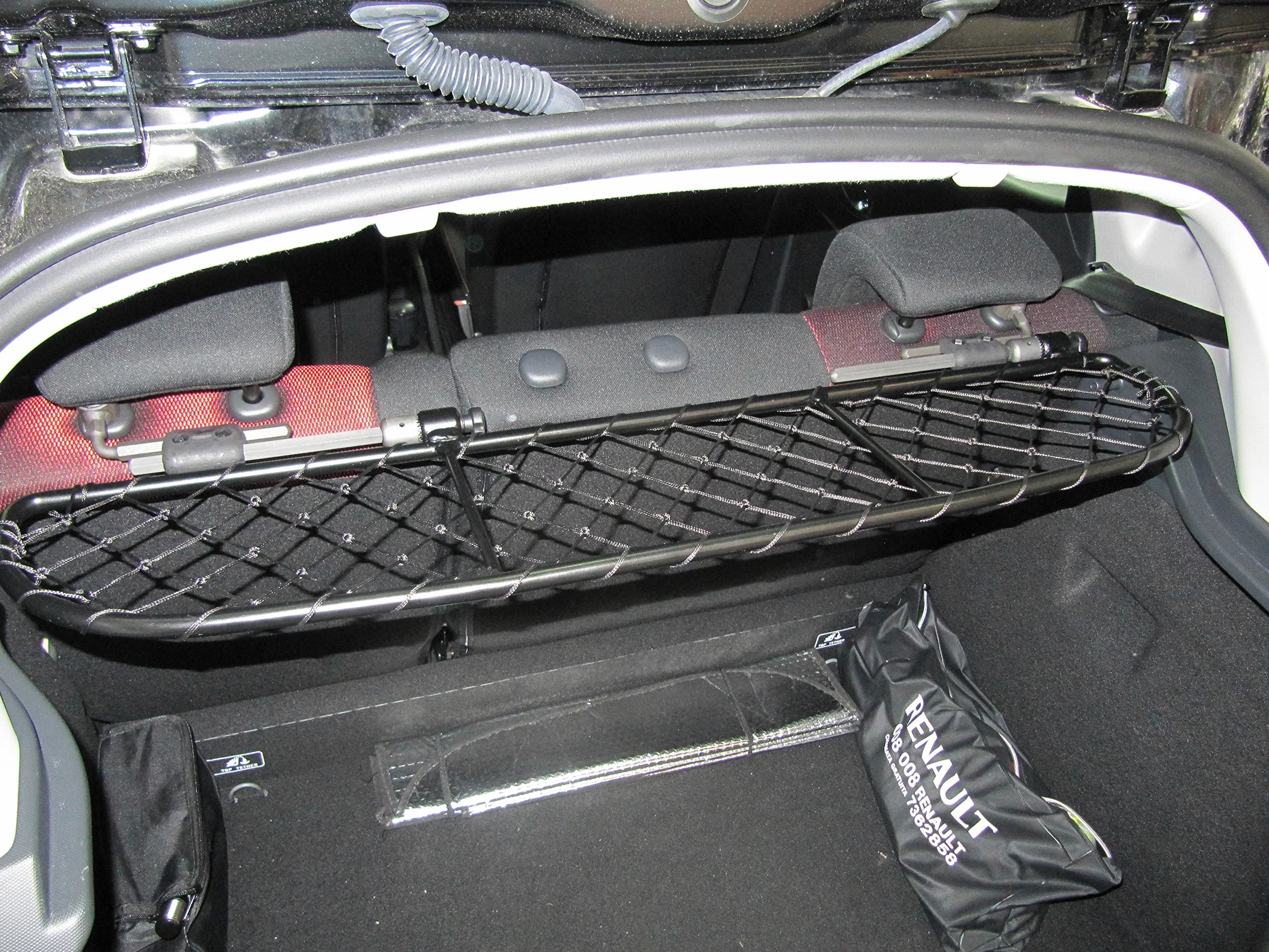 ERGOTECH Divisorio Griglia Rete Divisoria per Renault Clio (2012-2019) RDA65-XXS, per Trasporto Cani e Bagagli