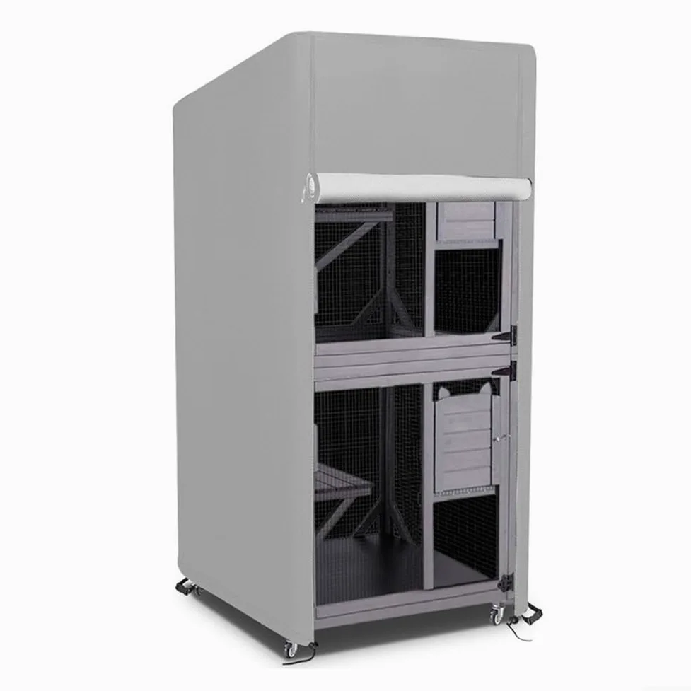 Outdoor - Casetta per gatti con porta avvolgibile antivento (160 x 84 x 181 | Materiale resistente ai raggi UV, previene crepe, protegge dallo sporco, prolunga la durata