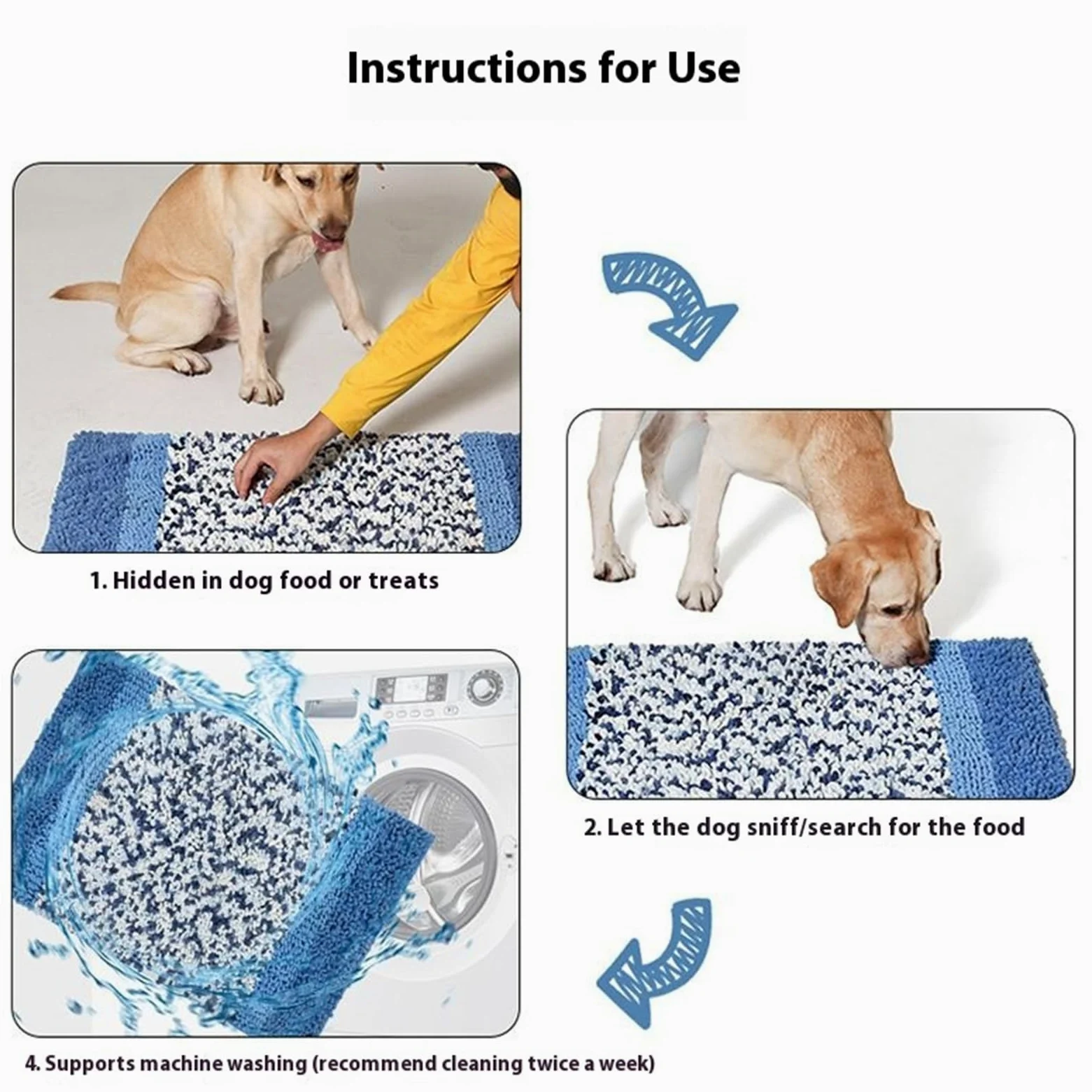 Tappetino Snuffle Per Animali Giocattolo Distributore Di Premi Canini, Di | Tappeto Annusafiuto Interattivo Pasti Cuccioli Accessorio Addestramento Cani Piccoli