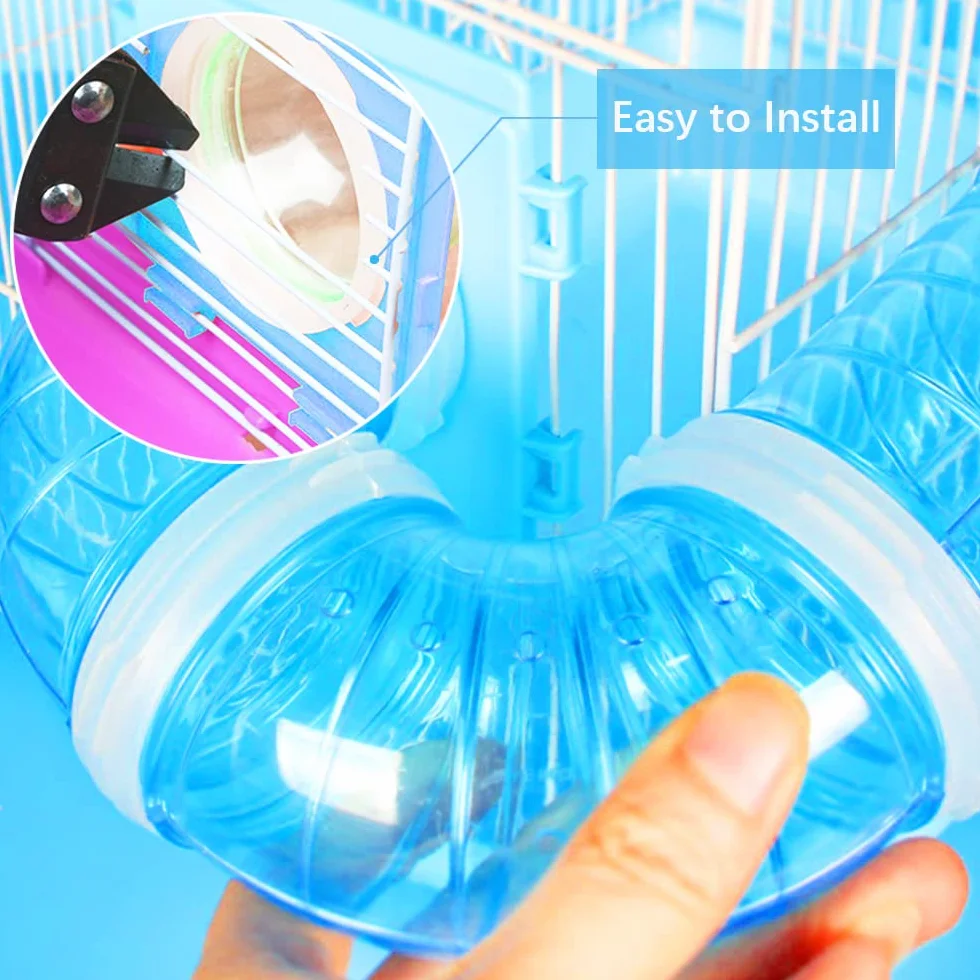 2 kit di tubi per criceti, tubo esterno per avventura nel tunnel del criceto fai-da-te, collegamento trasparente accessori per gabbie per criceti giocattolo per topi per topi per criceti Sport espandi