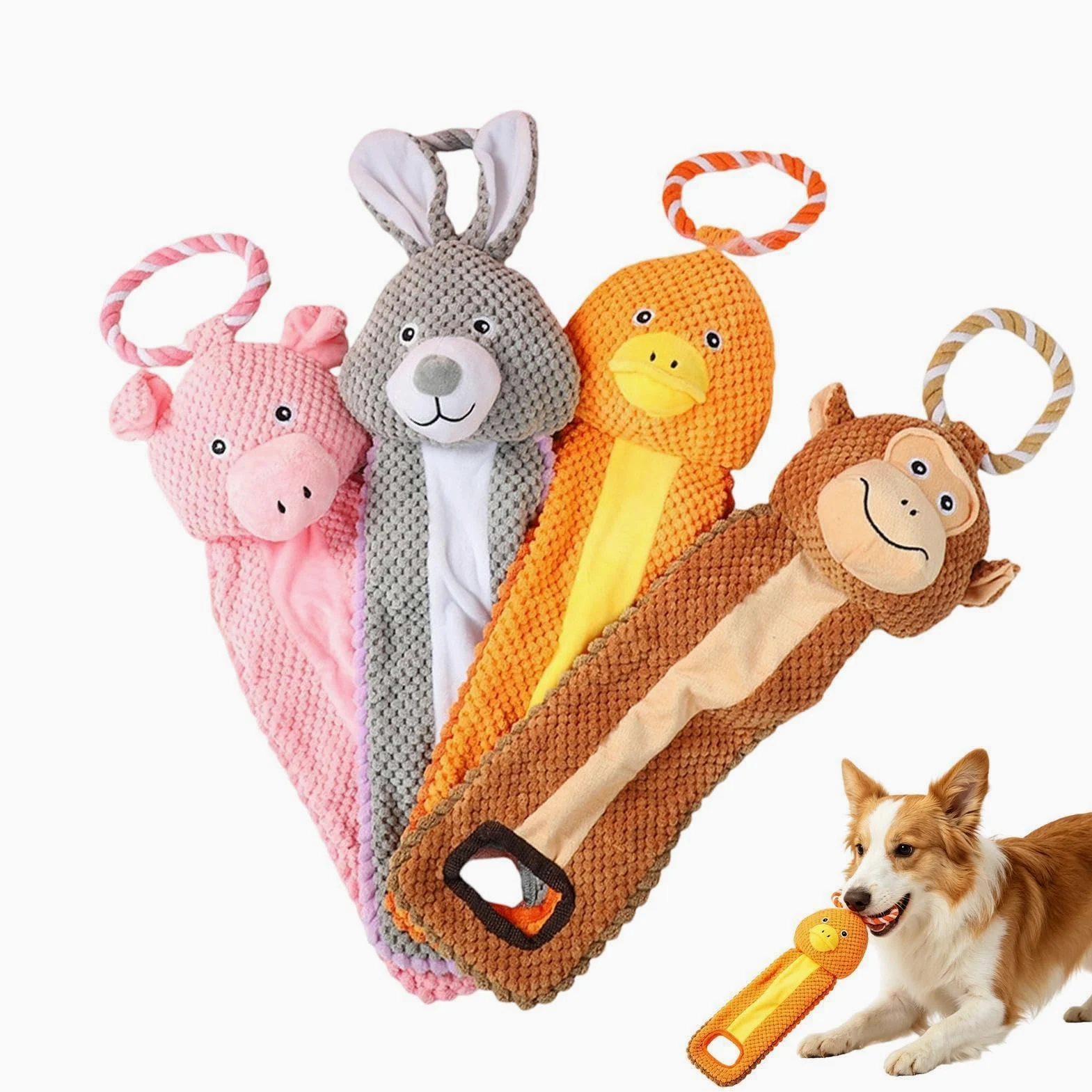 Giocattoli da masticare a cani Interattivo Squittente Resistente Alla | Rosicchiabili da cani Per addestramento, noia, casa, viaggio, auto, interno ed esterno