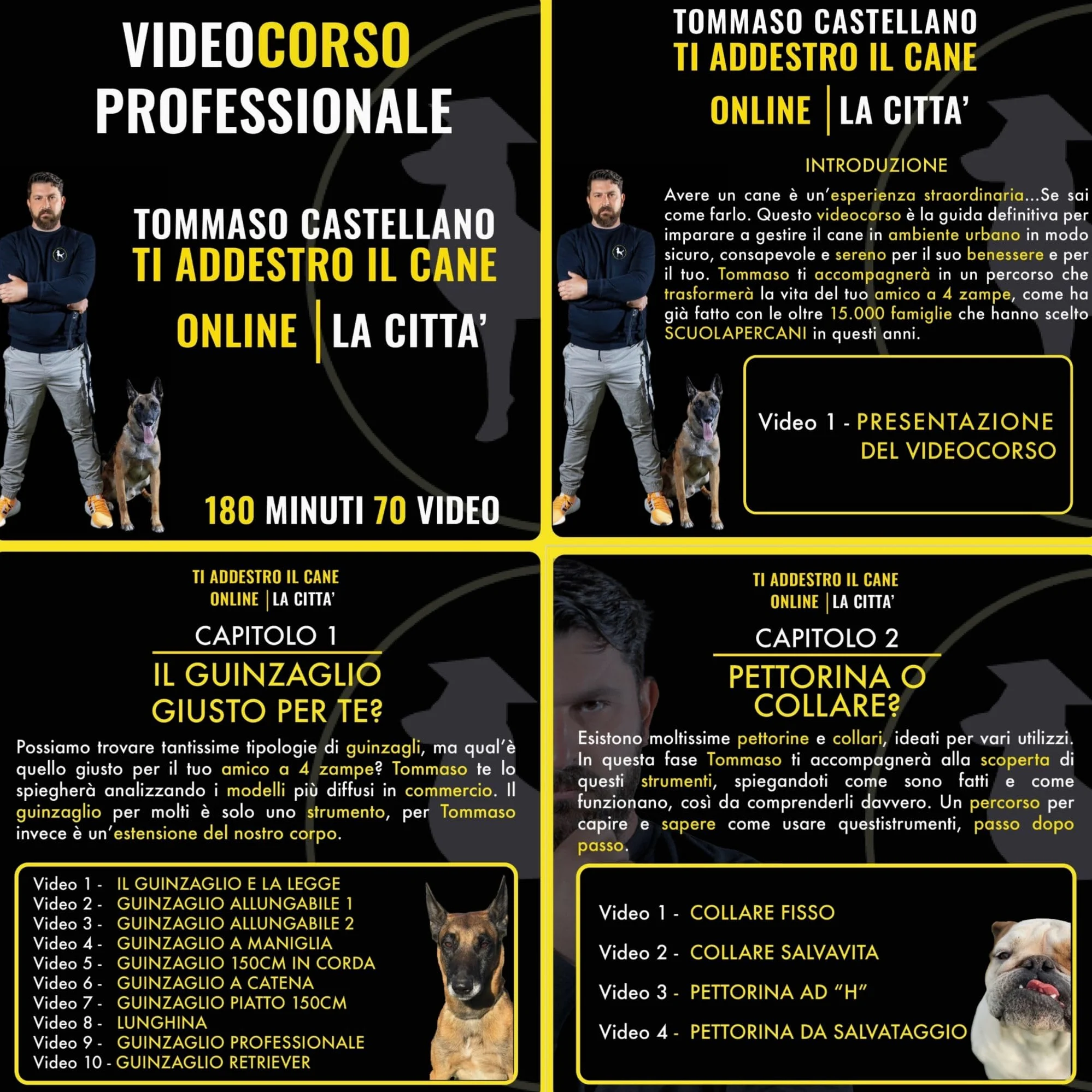 Videocorso : Ti addestro Il Cane Online - Tommaso Castellano