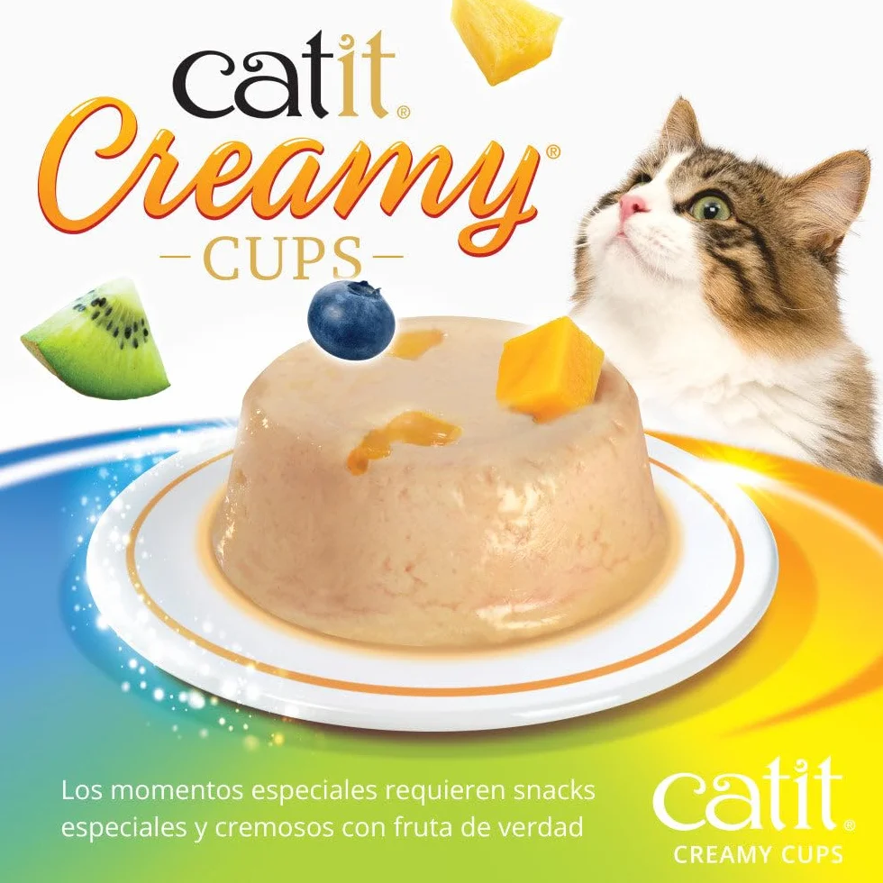 Gatti Catit Creamy Cups, Assortito, 4 x 25 g