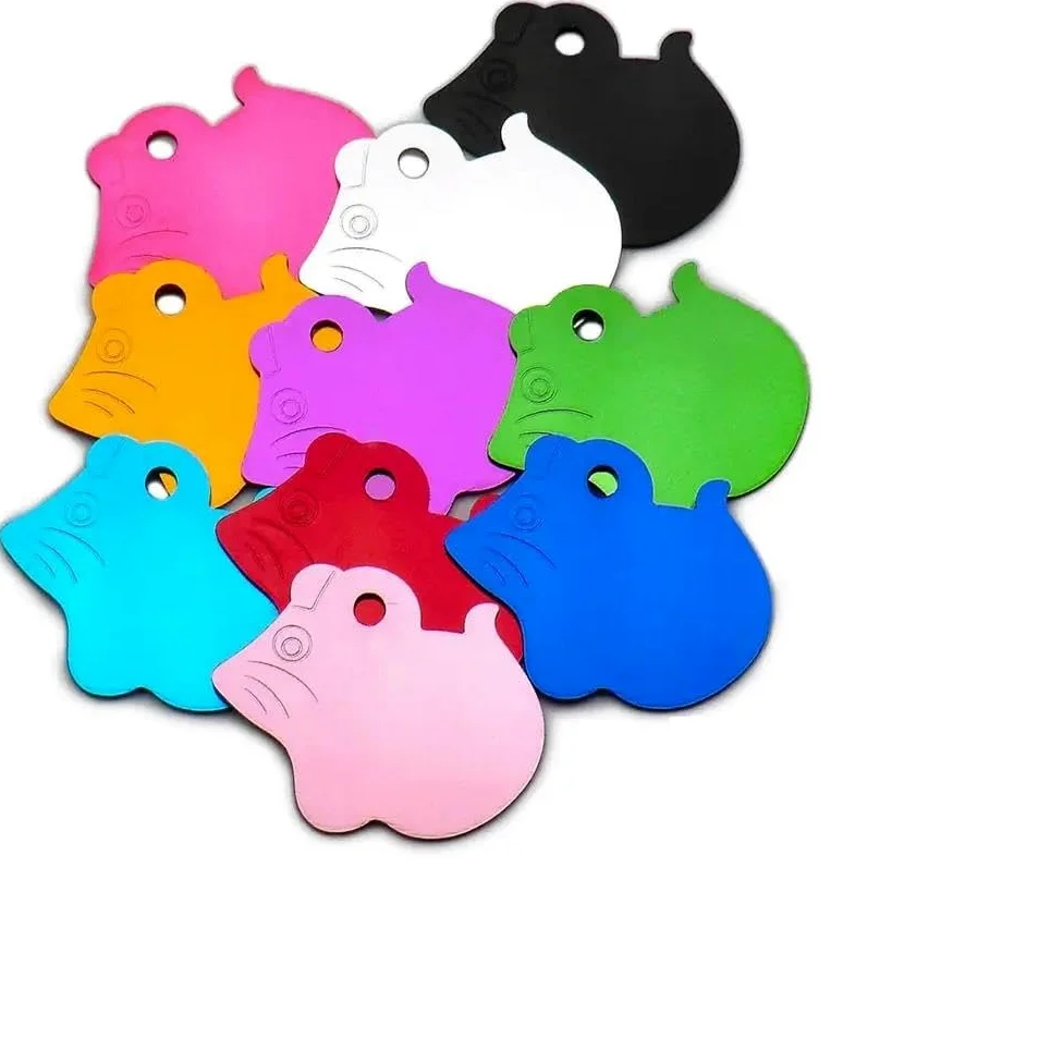 100 PZ Etichette Identificative Vuote Per Animali Domestici Etichette Fai Da Te Con Incisione Per Cani E Gatti Pendenti Con Etichette Identificative Per Animali Personalizzate In Alluminio Etic
