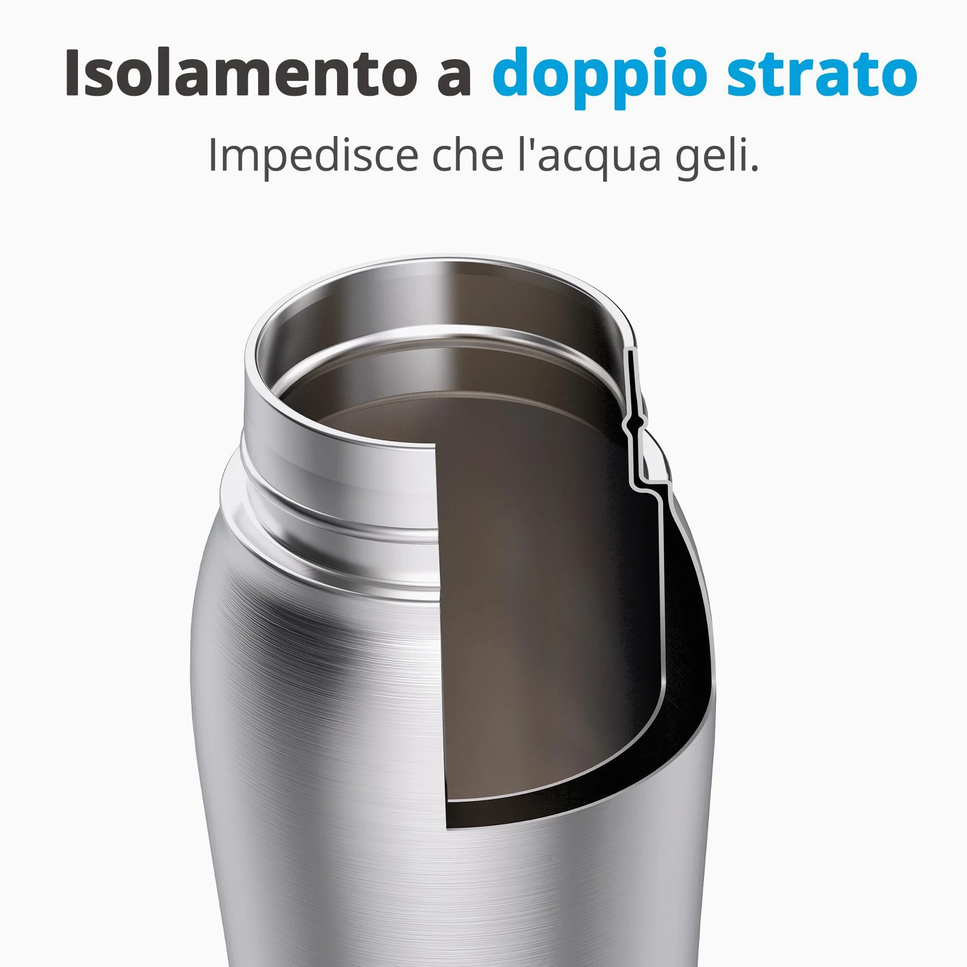 Borraccia Termica per Cani, 750 ml, Doppia Parete, per Passeggiate | 12 h caliente & 24 h frío, Cuenco plegable de silicona, Antifugas, Acero inox 304, Sin BPA, Para perros de todos los tamaños