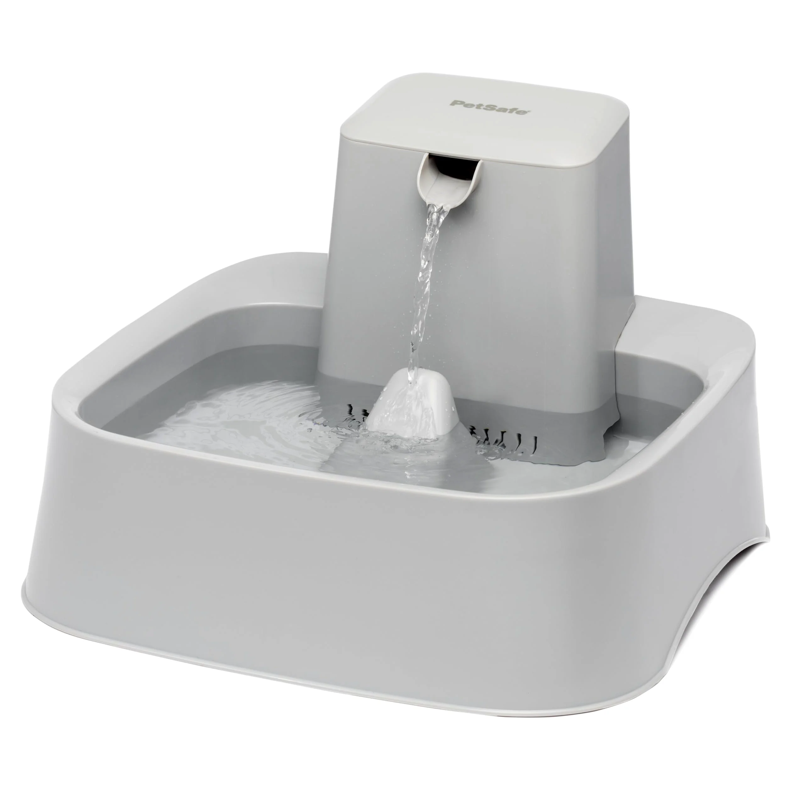 PetSafe Drinkwell - Fontana per Bere per Cani e Gatti con Ampia Superficie di Abbeveraggio, Struttura Pensata per Baffi Sensibili e Capacità di 7,5 Litri