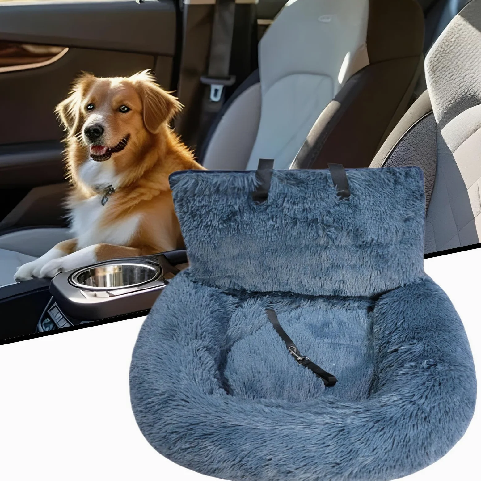 Sedile Auto Cani Cuscino Lavabile Auto Viaggio | Rialzo Morbido Gatti Cuccioli Camion Viaggi Stradali Vacanze Pendolarismo Quotidiano Campeggio Avventure Turismo Veterinario