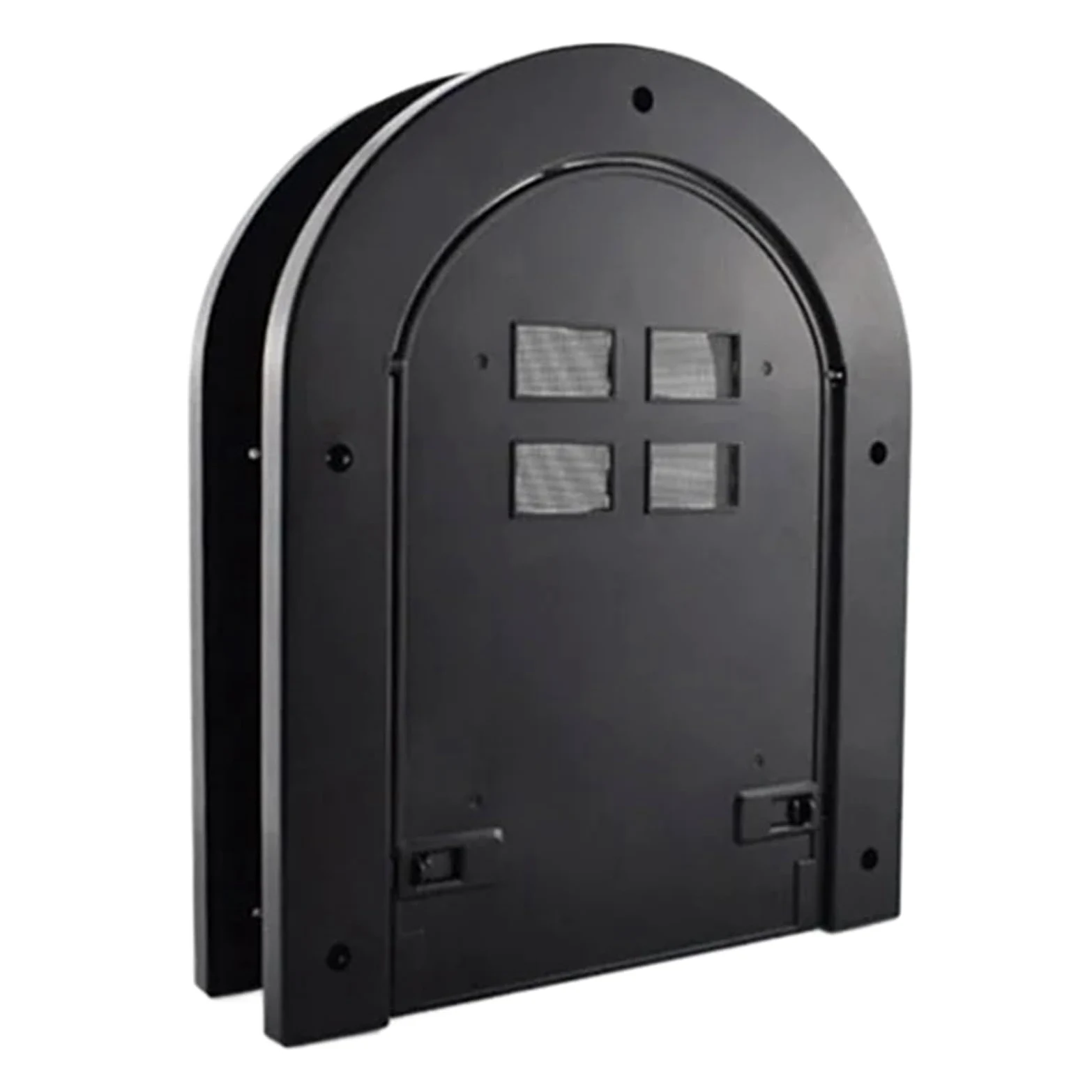 Gattaiola per gatti Finestra magnetica for zanzariera for cani e gatti for animali domestici, for accessori for cancelli ad arco in plastica ABS in legno per Porta(Black)