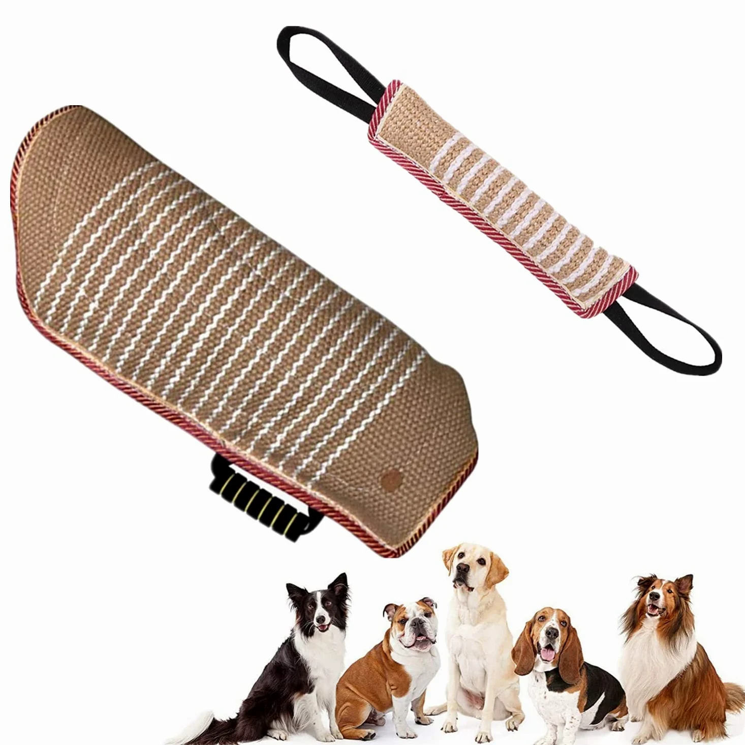 Kit di Allenamento per Cani Manicotto per Cani Protezione per Braccia Juta Durevole per addestramento di Cani di Taglia Media Accessori Educativi per Addestramento per Allenare Cani