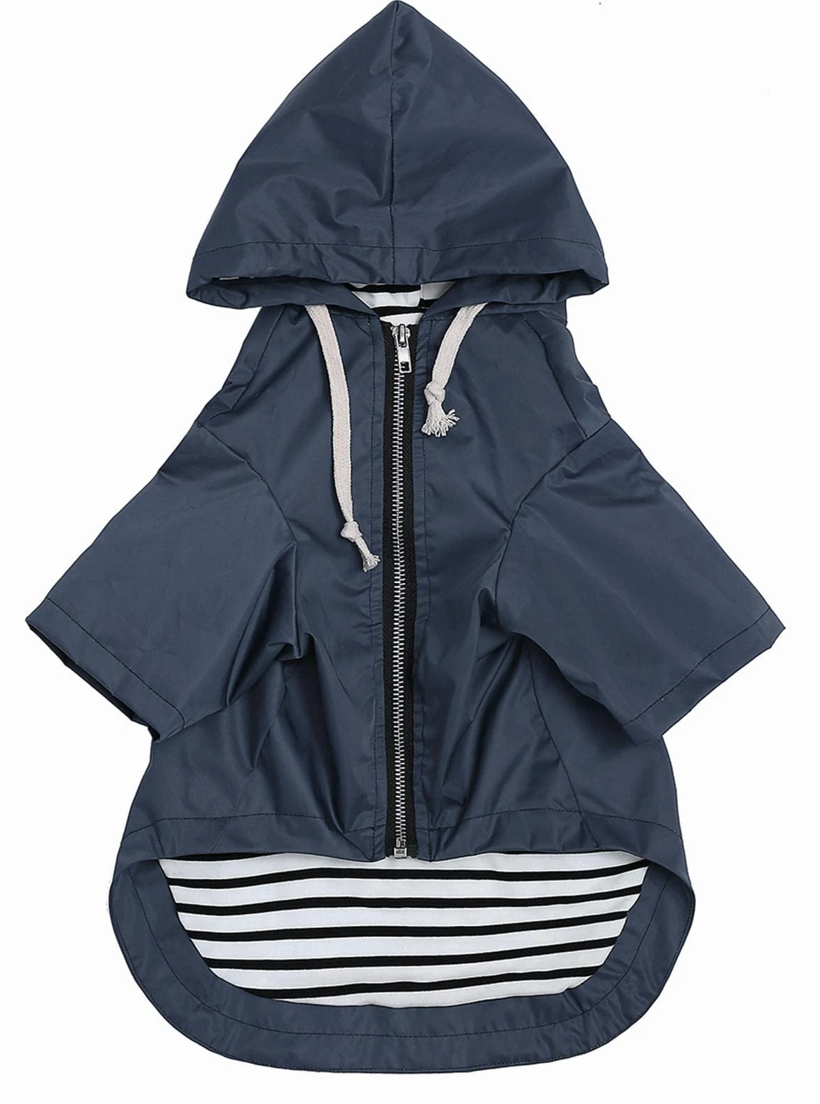 Impermeabile per Cani con Cappuccio, Impermeabile/Pioggia, Coulisse Regolabile, Design Tascabile, Elegante Impermeabile per Cani di Alta qualità (Blue XX)
