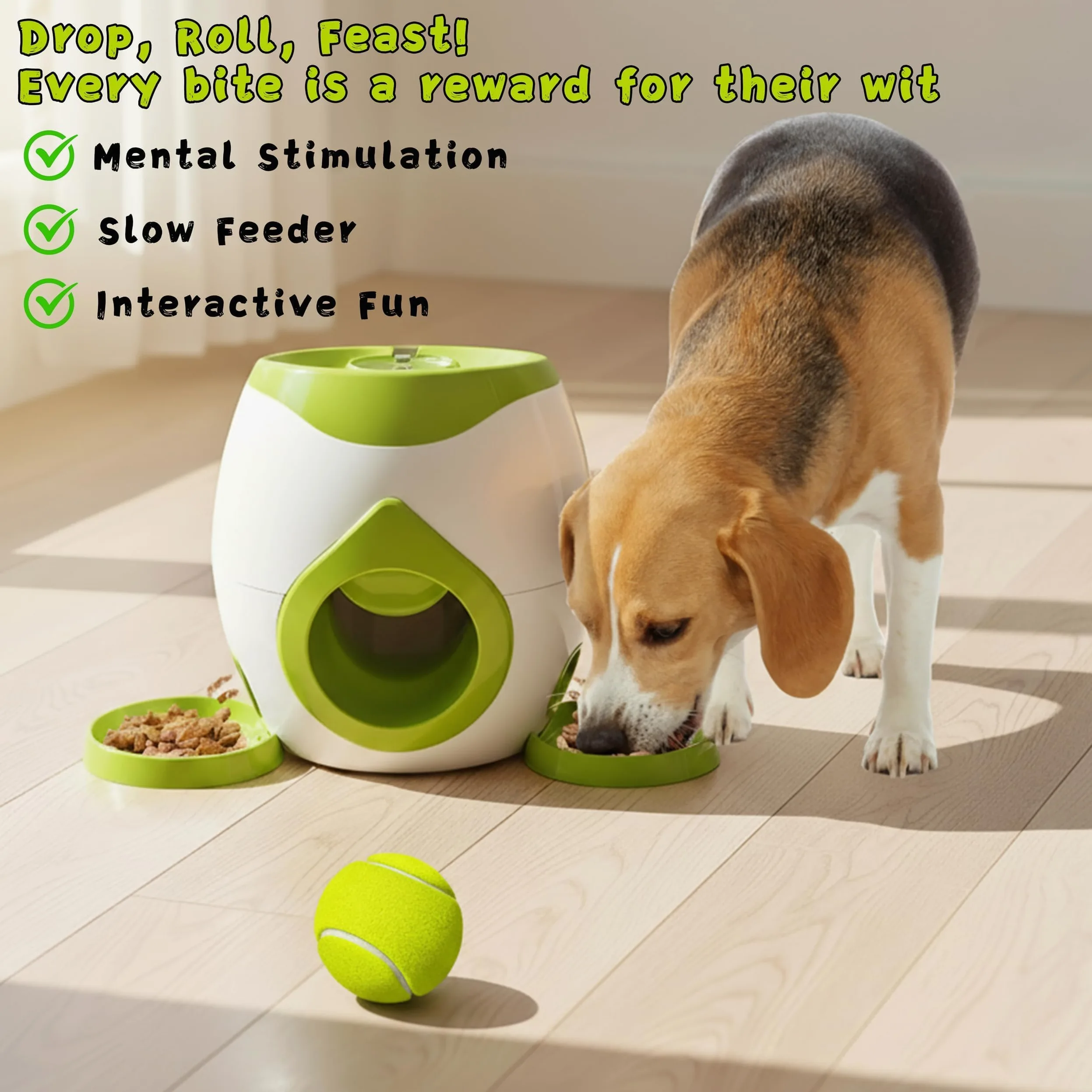 Abull - Giocattolo puzzle per cani, giocattolo interattivo per cani, migliora il QI degli animali domestici e li tiene occupati, dispenser 2 in 1 e alimentatore lento per mangiare sano, divertente e