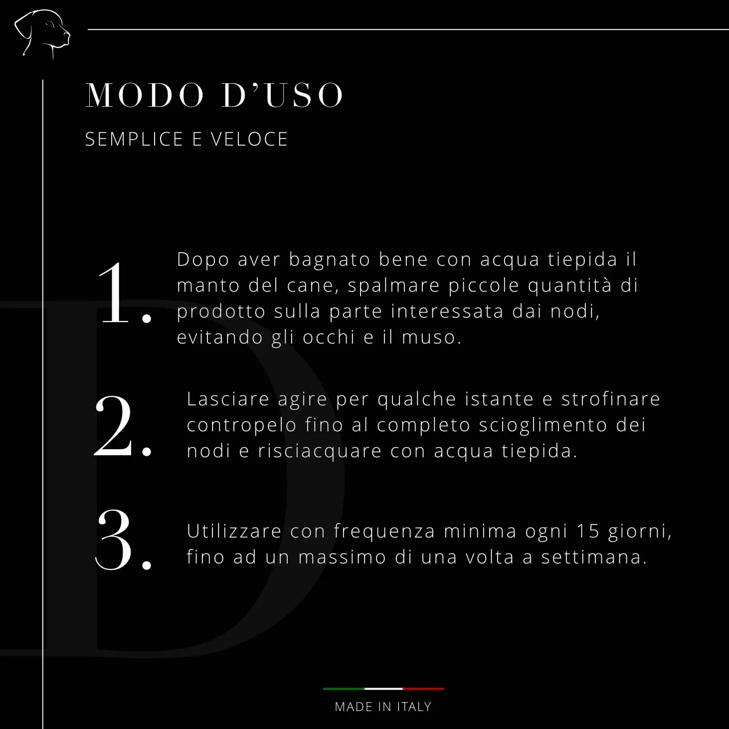 Dog's Health – shampoo per cani 500ml - shampoo Districare pelo cane - Sciogli Nodi pelo cane. shampoo per cani pelo lungo e pelo corto, Con olio di Argan, di Neem e Aloe Vera. senza OGM