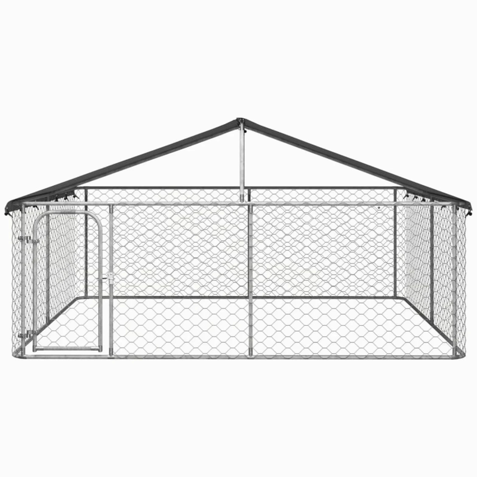 Gecheer Gabbia per Cani da Esterno 300x300x150 cm, Gabbia in Acciaio, Recinto per Cani