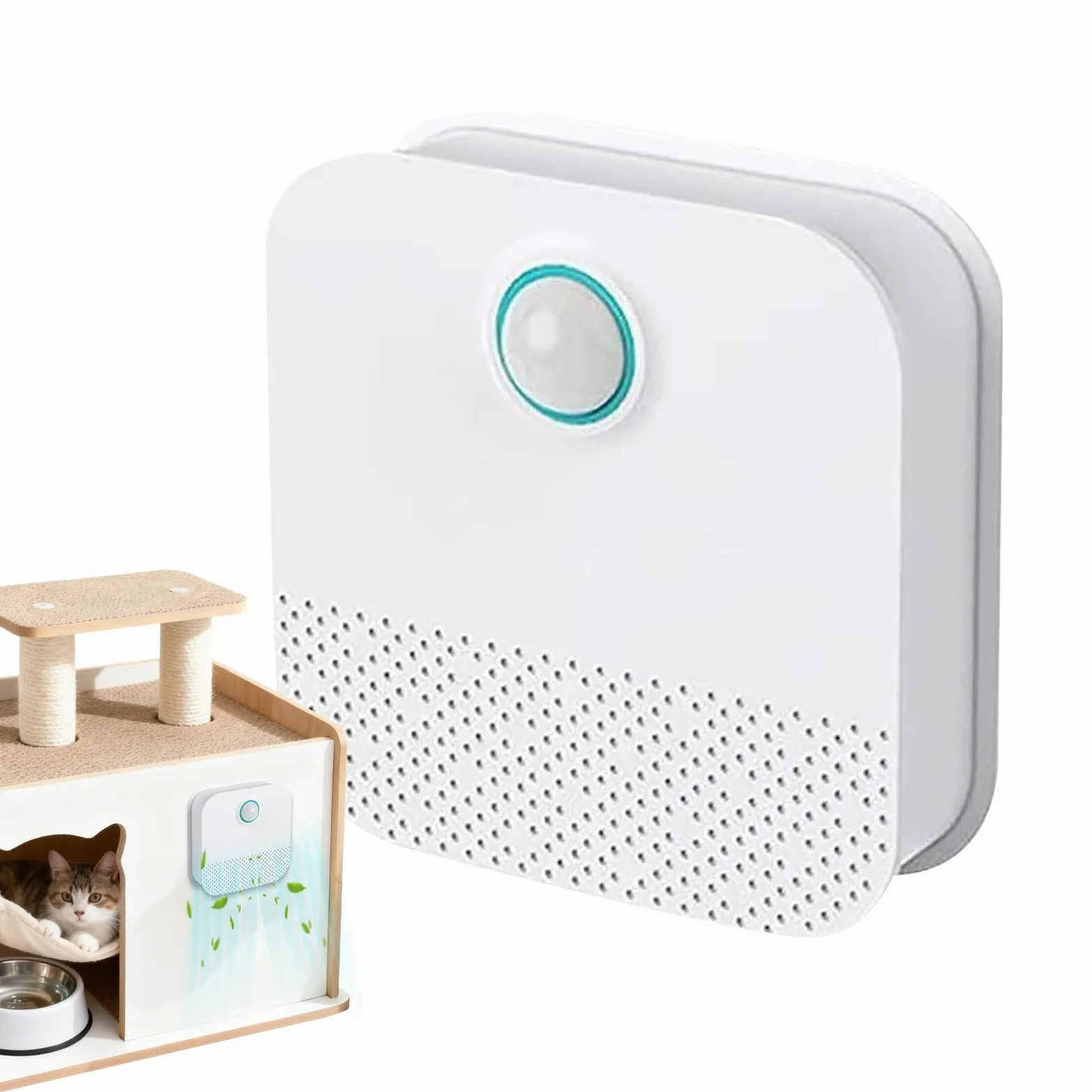 Neutralizzatore Di Odori Lettiera Purificatore d'Aria Sicuro | Eliminatore di Odori della Lettiera con Sensore Automatico Per Il Bagno Casa Armadio Lavanderia Interno Esterno Pavimento