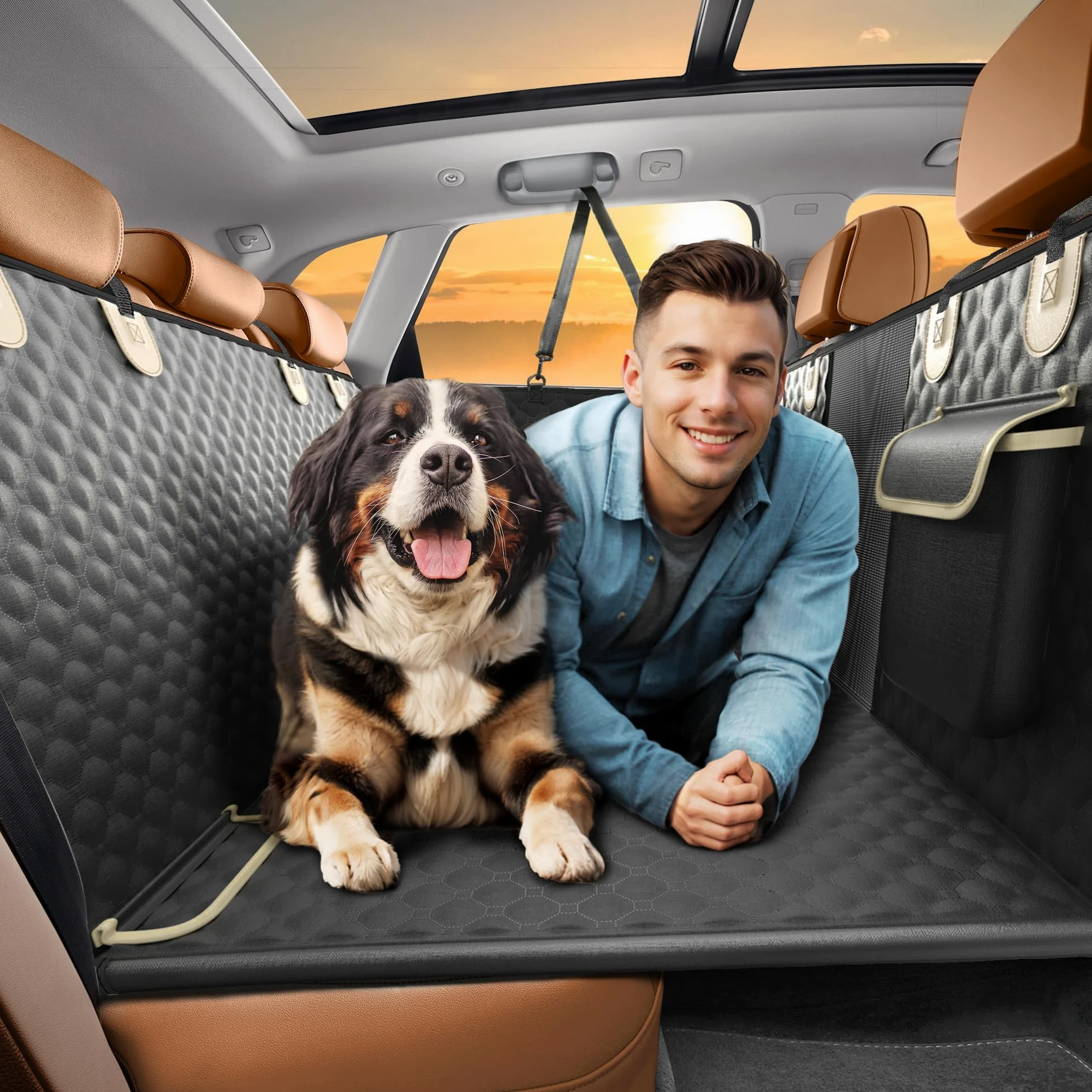 Coprisedile Posteriore Auto per Cani per Kadjar 2015-2023, Coprisedili Auto per Cani, Telo Macchina per Cani, Copri Sedili Posteriori per Animali Domestici