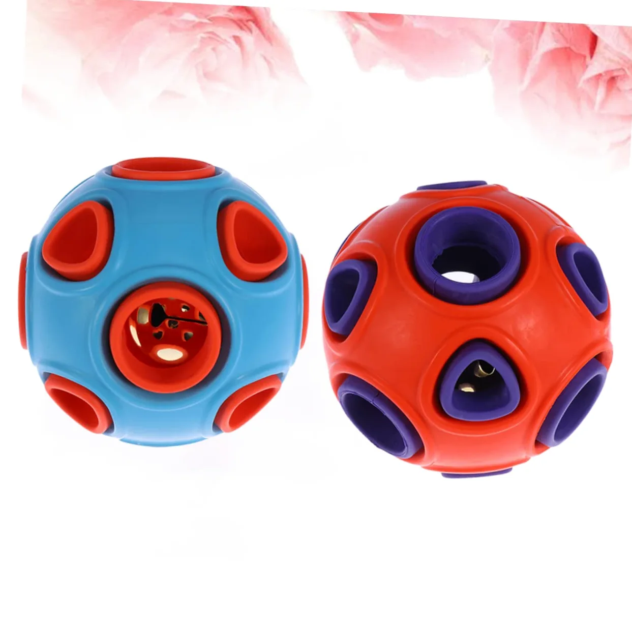 BESPORTBLE Giocattolo per Cani Interattivo in Gomma Resistente al Morso Suoneria per Stimolare Gioco la Pulizia dei Denti 2 Unitá