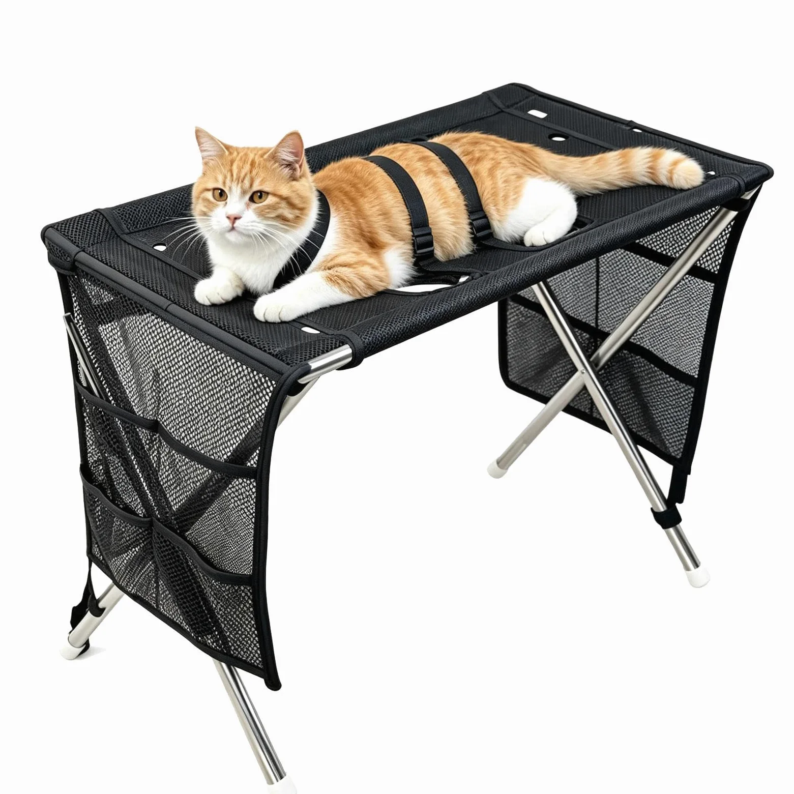 Tavolo Da Toelettatura Per Cani Tavolo Di Supporto Smontabile Traspirante | Amaca Per Toelettatura Animali Per Cuccioli Gatti Bagno Doccia Lavaggio Rifinitura Taglio Tosatura Spazzolatura Salone