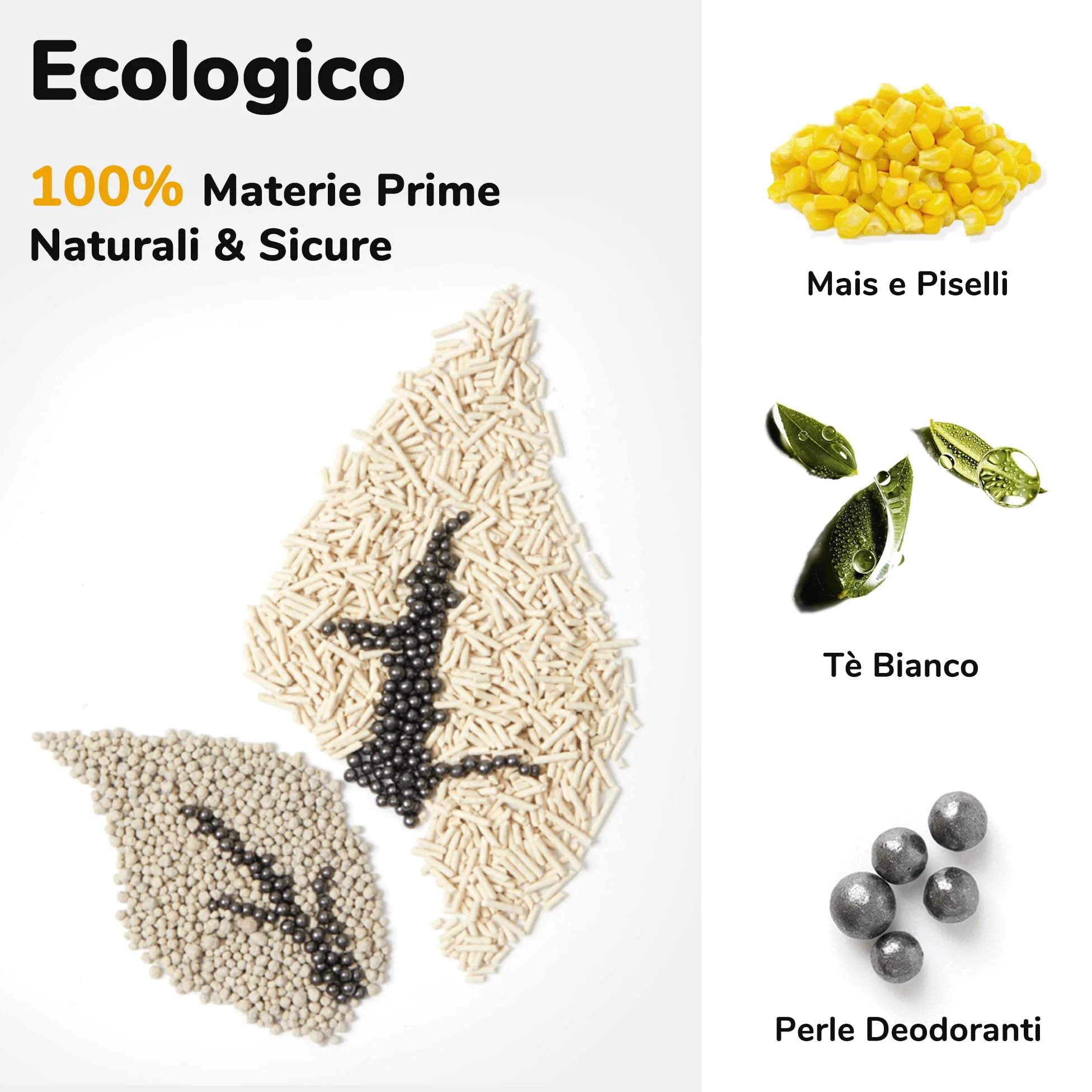 FUKUMARU Lettiera per Gatti al Tofu- 24L, Lettiera Agglomerante Naturale di Mais e Carbone Attivo, Biodegradabile, Profuma di Tè, Inodore, Senza Polvere, Smaltibile nel WC.
