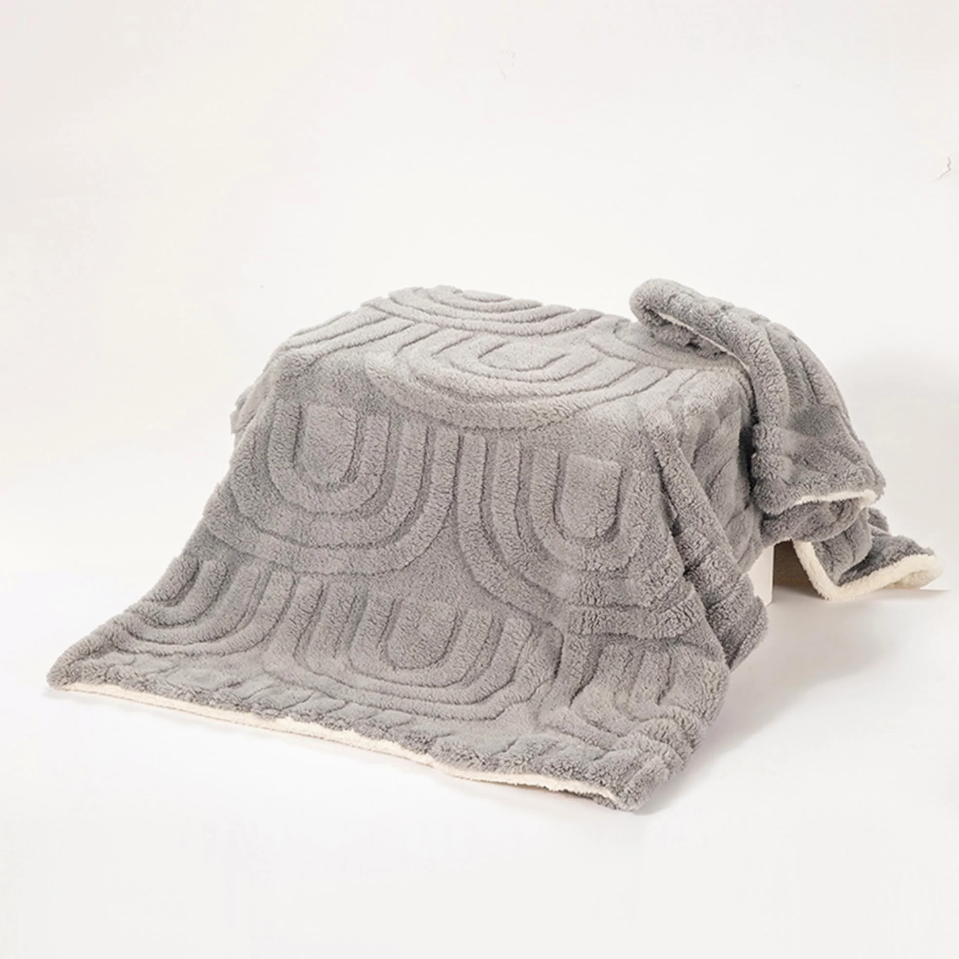 Coperta per animali domestici grande, versatile per cani, gatti e gatti, coperta calmante per letto, divano, lavabile in lavatrice, coperta per animali domestici (grigio chiaro, 180 x 160 cm)