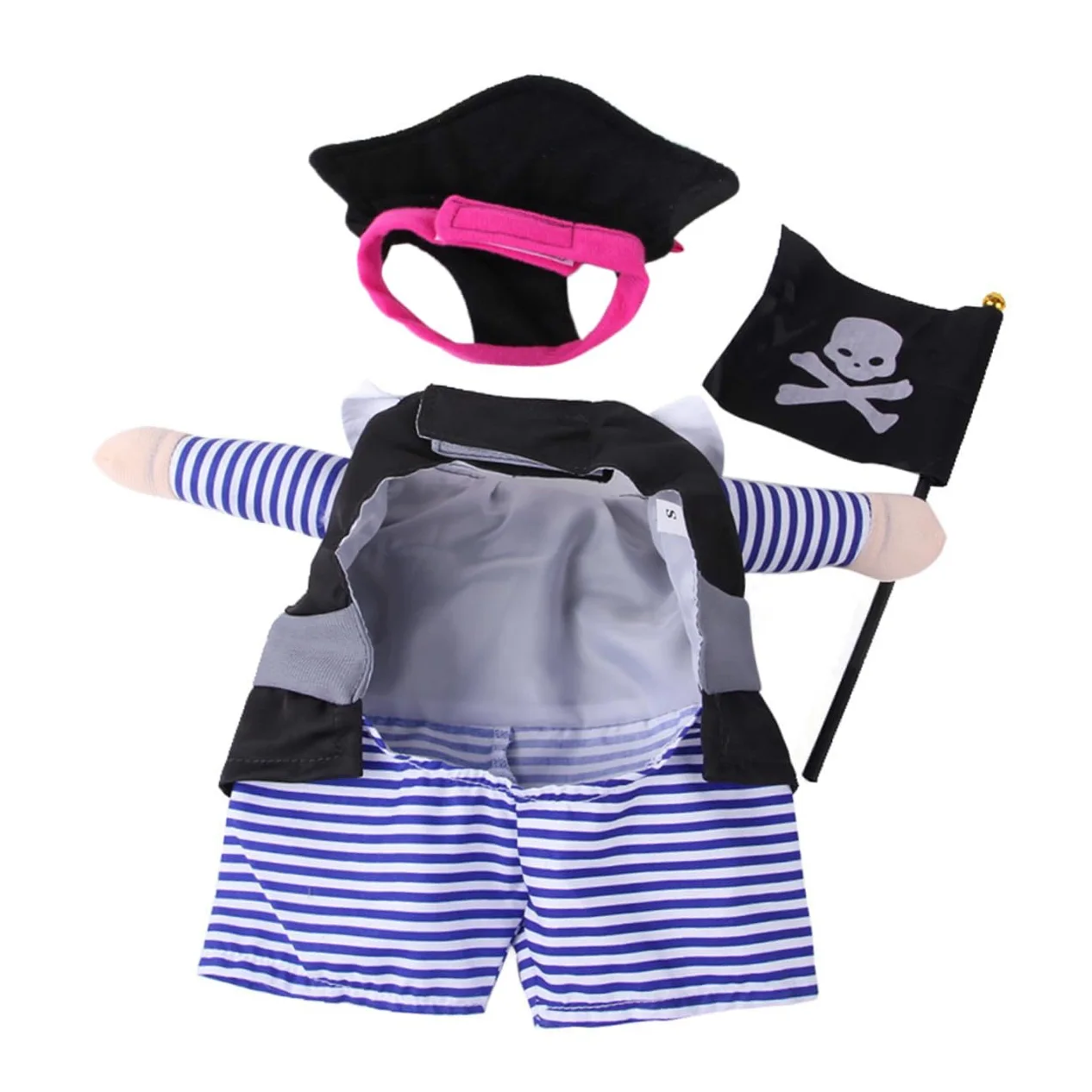 BESPORTBLE 5 Set Pet Costume Di Trasformazione Piccolo Cane Pigiama Costumi Del Cane Vestiti Del Gattino Bel Cappello Gatto Divertente Gatto Costumi Da Pirata Interessante Cappello