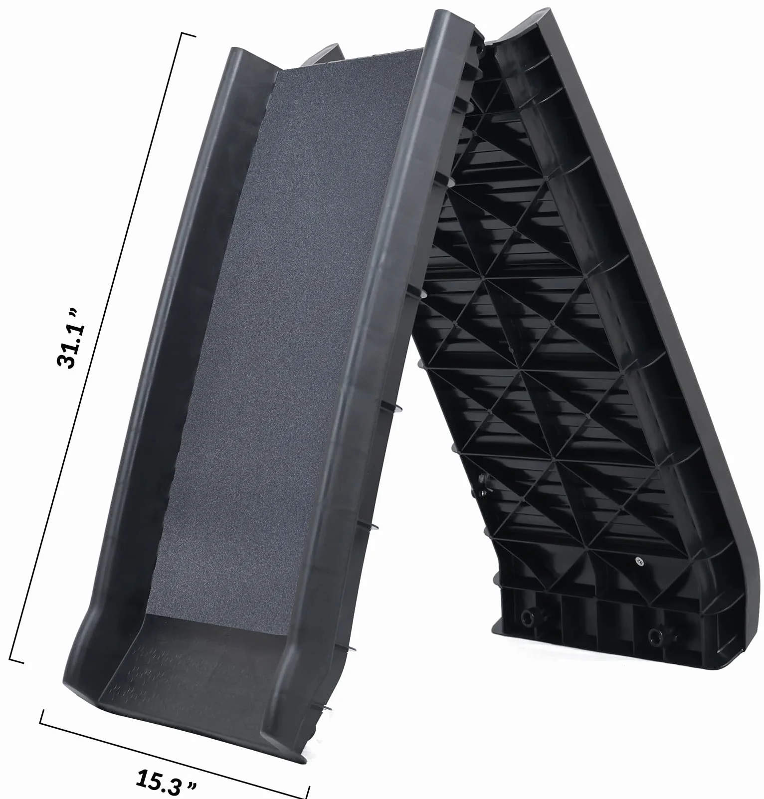 ELEVON Rampa per animali domestici, nera, 81 × 41 × 21 cm