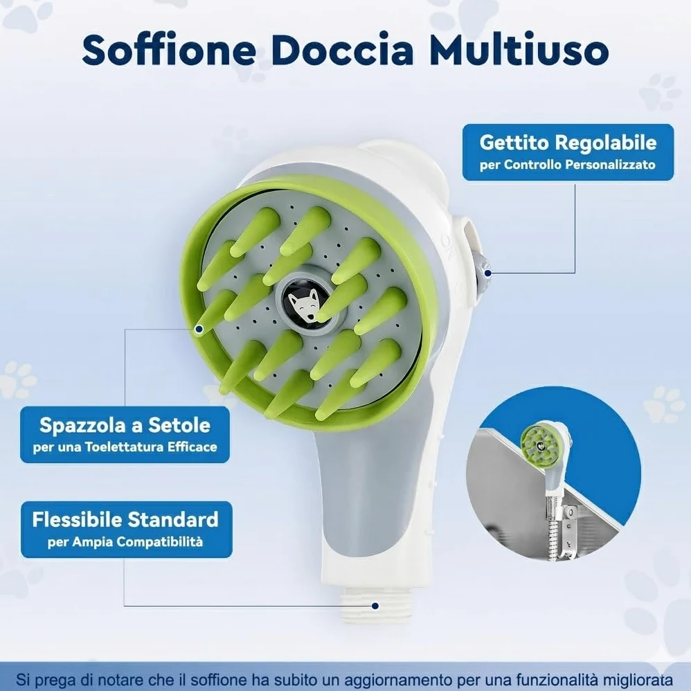 CO-Z 86 cm Vasca da Bagno per Cani Extra Elevata Altezza 120 cm, Vasca Toelettatura Professionale per Animali Domestici con Spruzzatore, Doccia per Toelettatura in Acciaio Inossidabile capacità 80 kg